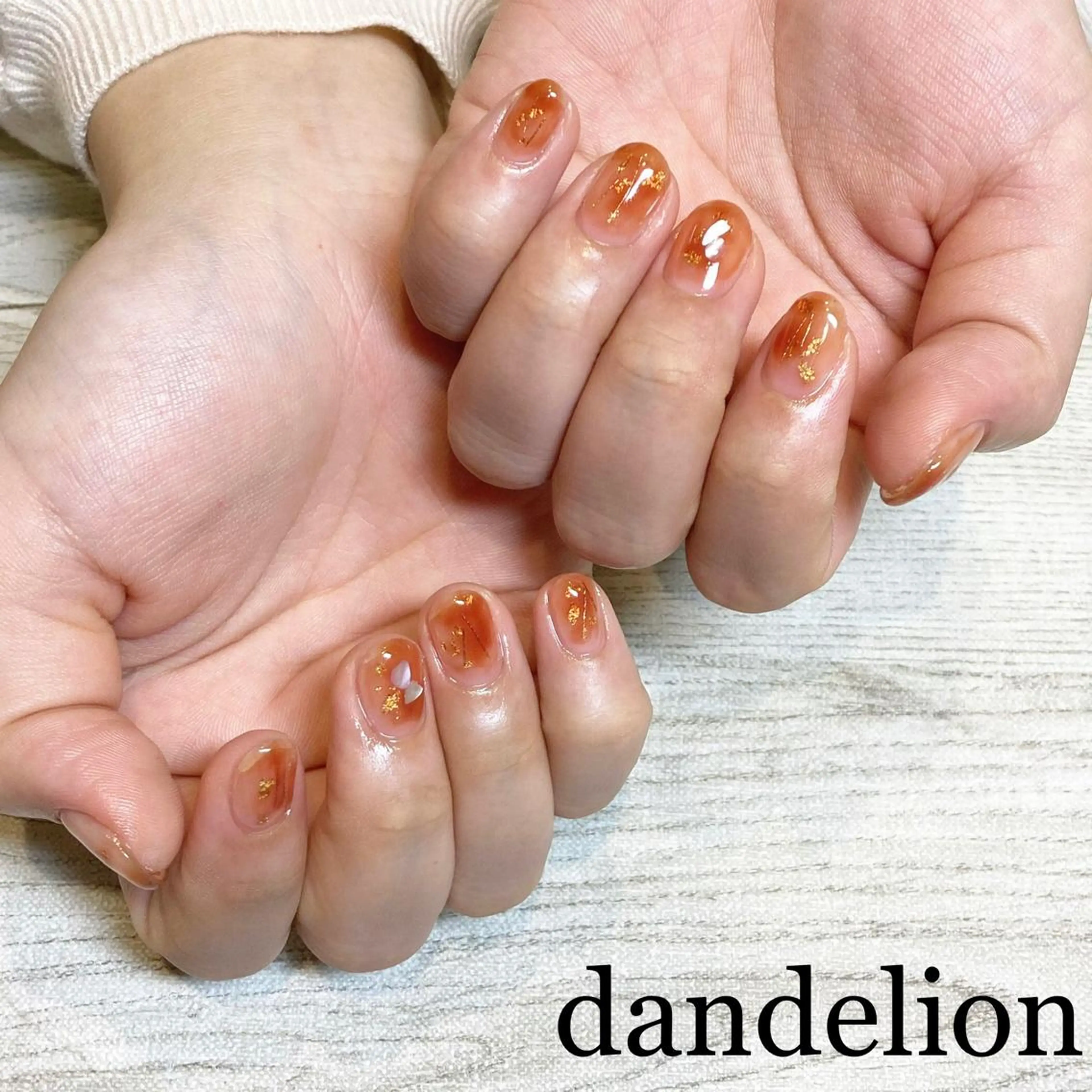 ネイル ハンドネイル ハンドケア dandelion ダンデライオンのネイルデザイン