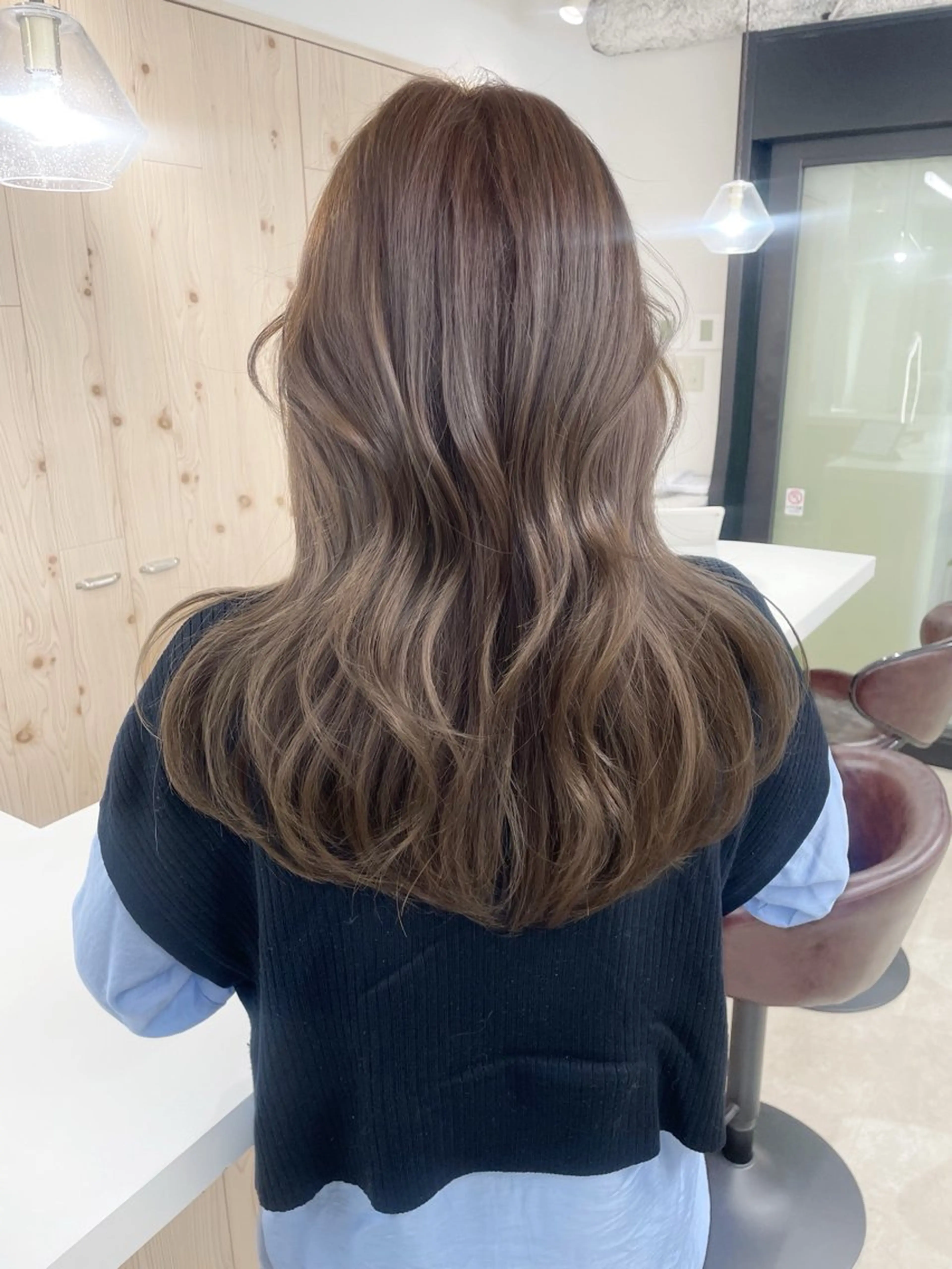 ロング カラー カット ヘアカラー トリートメント ヘアセット 新宿/韓国ヘア/ 髪質改善ストレートのヘアスタイル