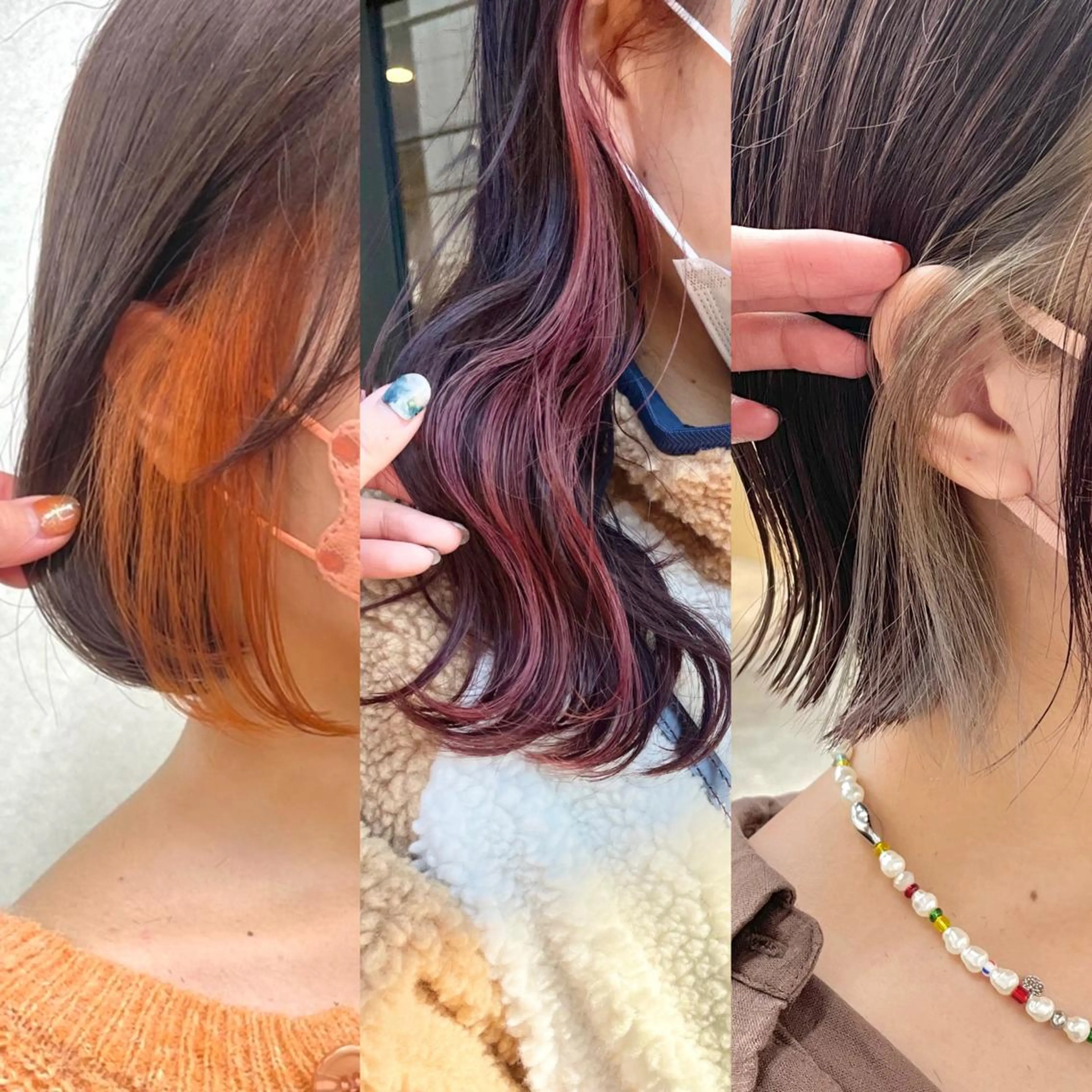 ショート カラー イヤリングカラー ショートヘア🤍 銀座美容師🌷みづほのヘアスタイル