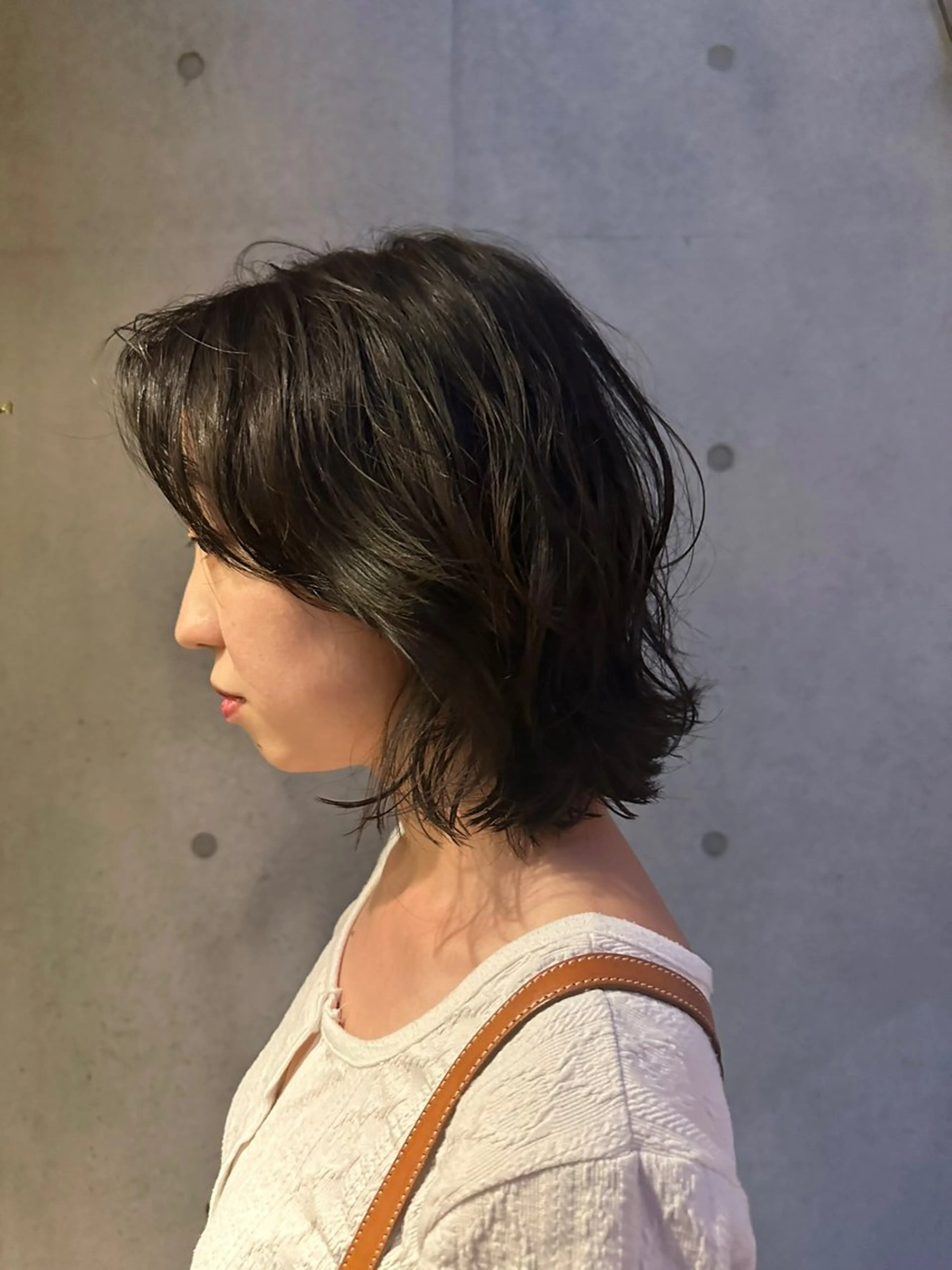 ミディアム パーマ 似合わせカット /パーマ岡本淳平のヘアスタイル