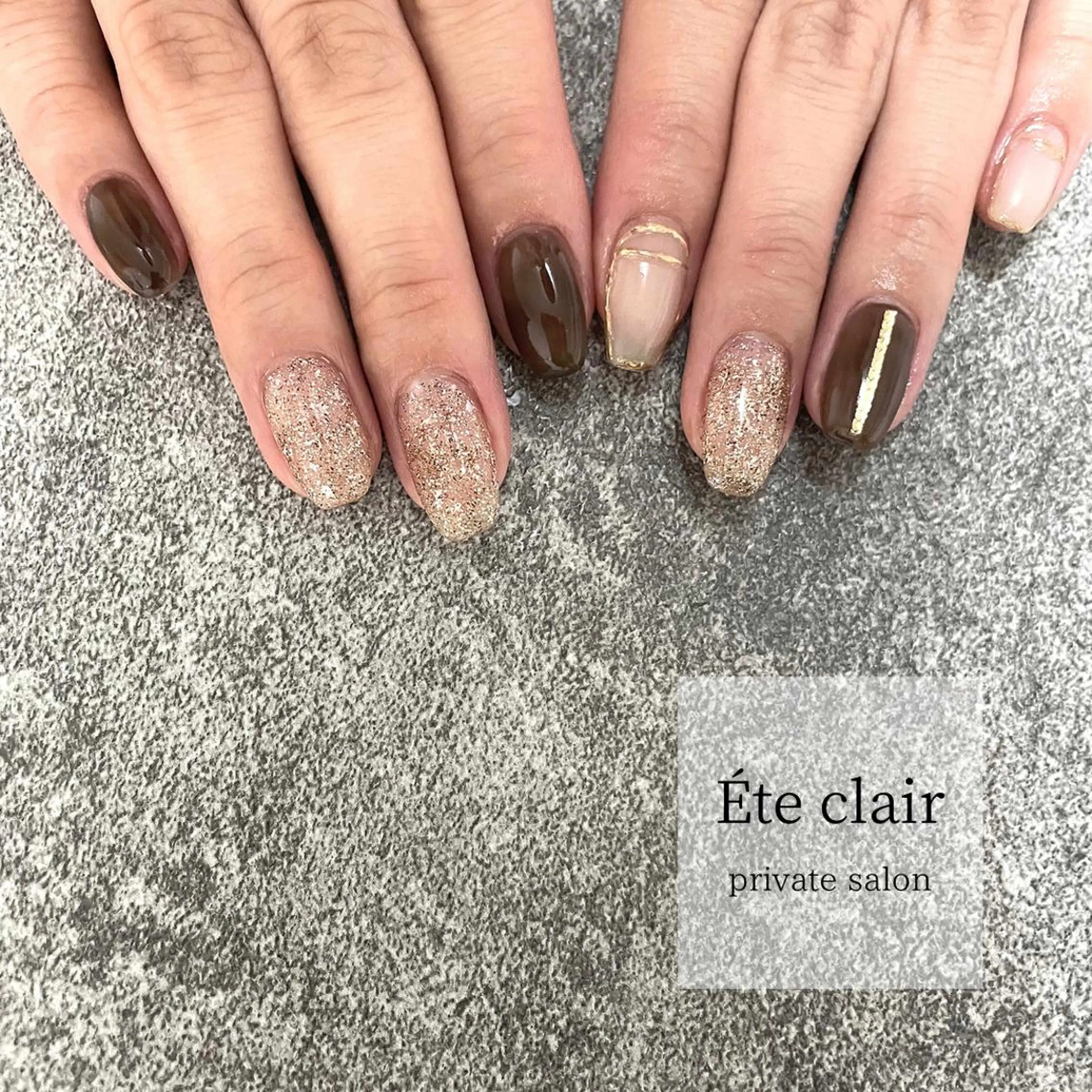 ネイル フットネイル ジェルネイル マグネットネイル ニュアンスネイル パラジェル Ète clair エテクレールのネイルデザイン