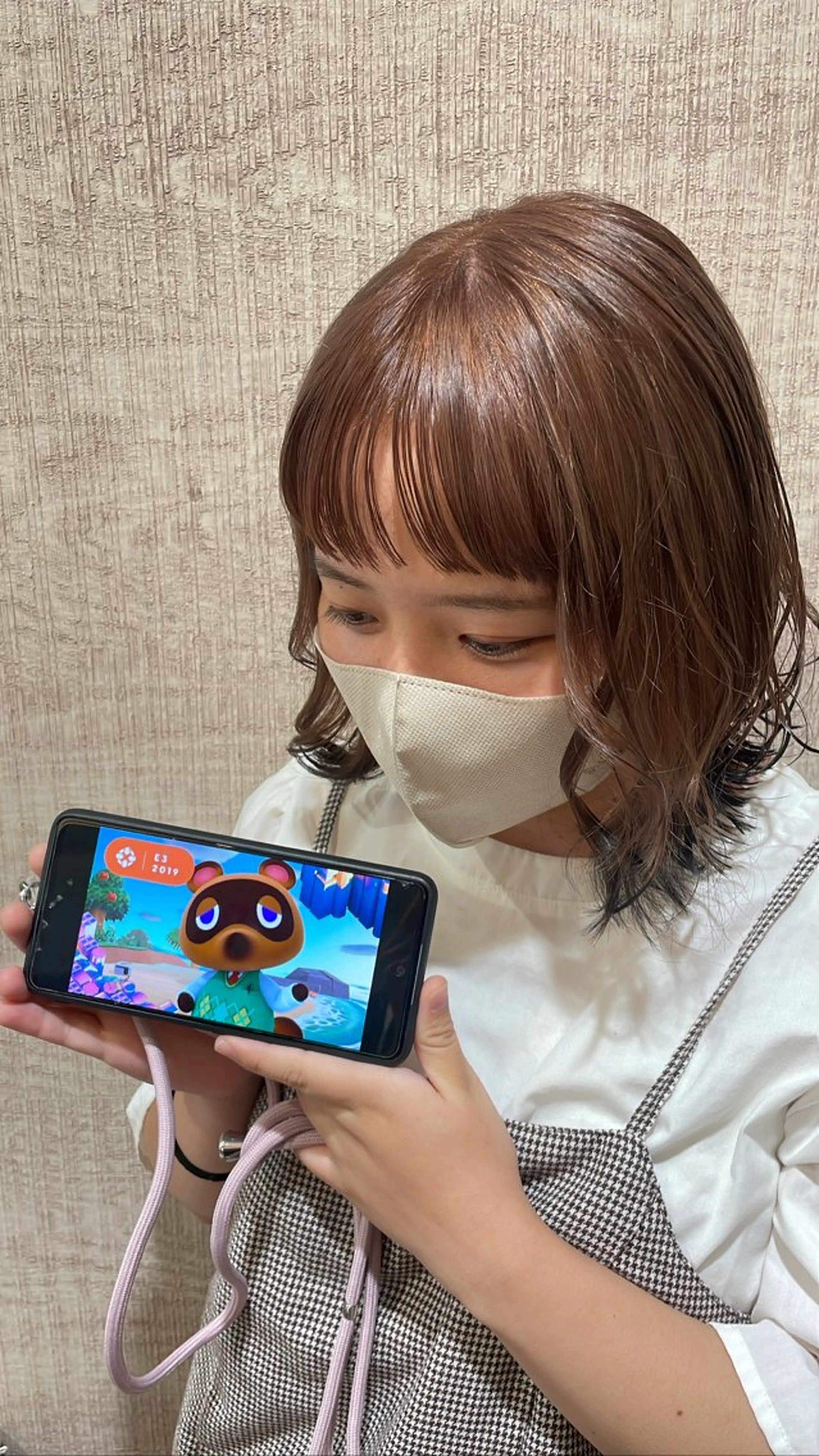 ミディアム カラー ベージュカラー ショコラベージュ EARTH中島 秋桜久のヘアスタイル