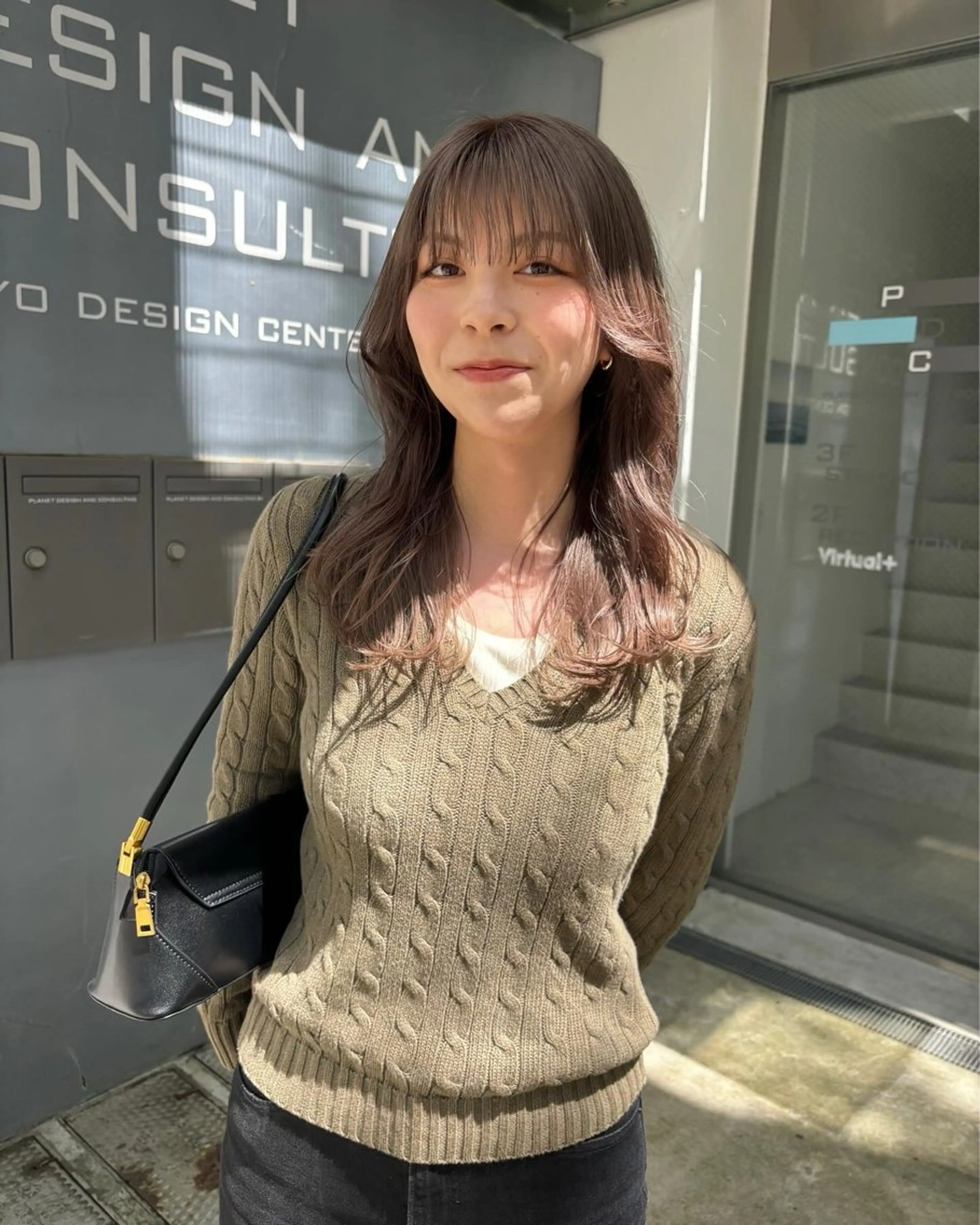 ミディアム カラー カット ヘアカラー トリートメント オリーブ/縮毛♡ Natsuno🩰のヘアスタイル