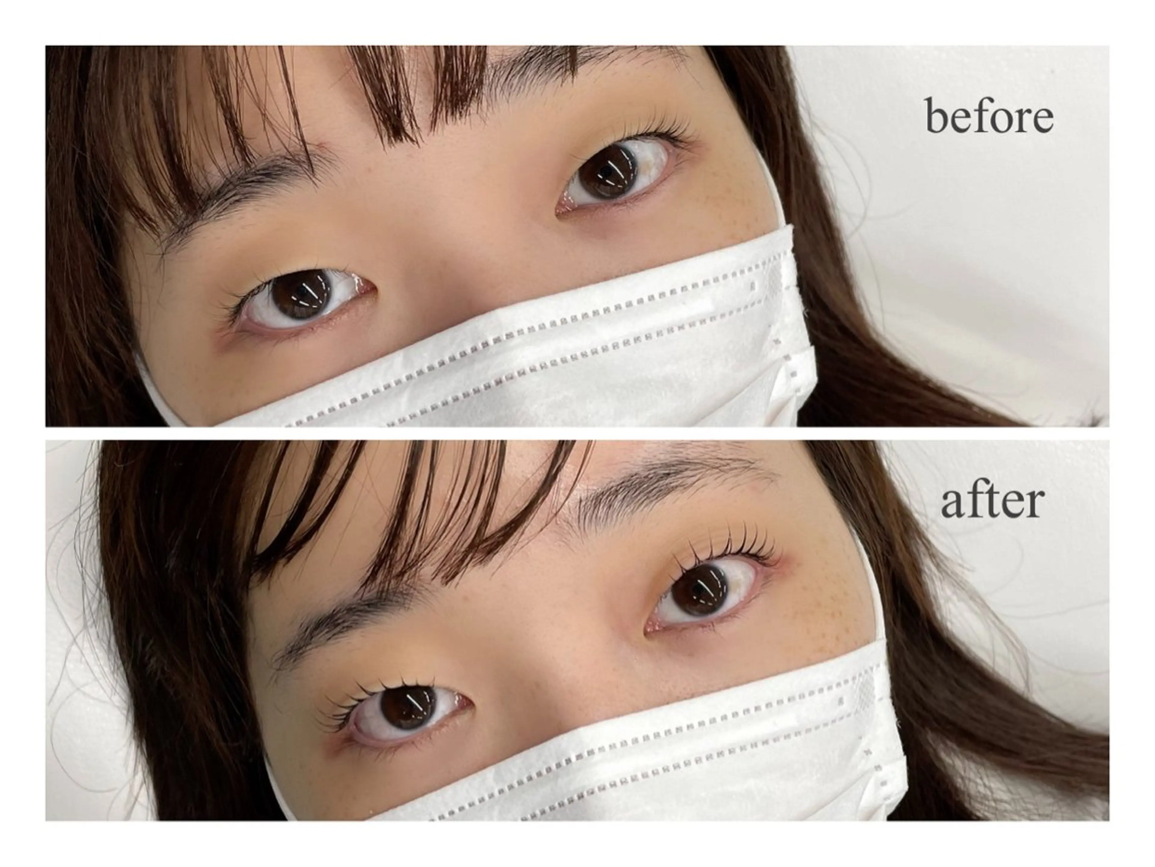 マツエク・マツパ 束感まつ毛 韓国風マツエク パリジェンヌラッシュリフト まつげパーマ 一重×まつ毛パーマ モテ眉No1🎀 sayaka.nの眉毛・アイブロウイメージ