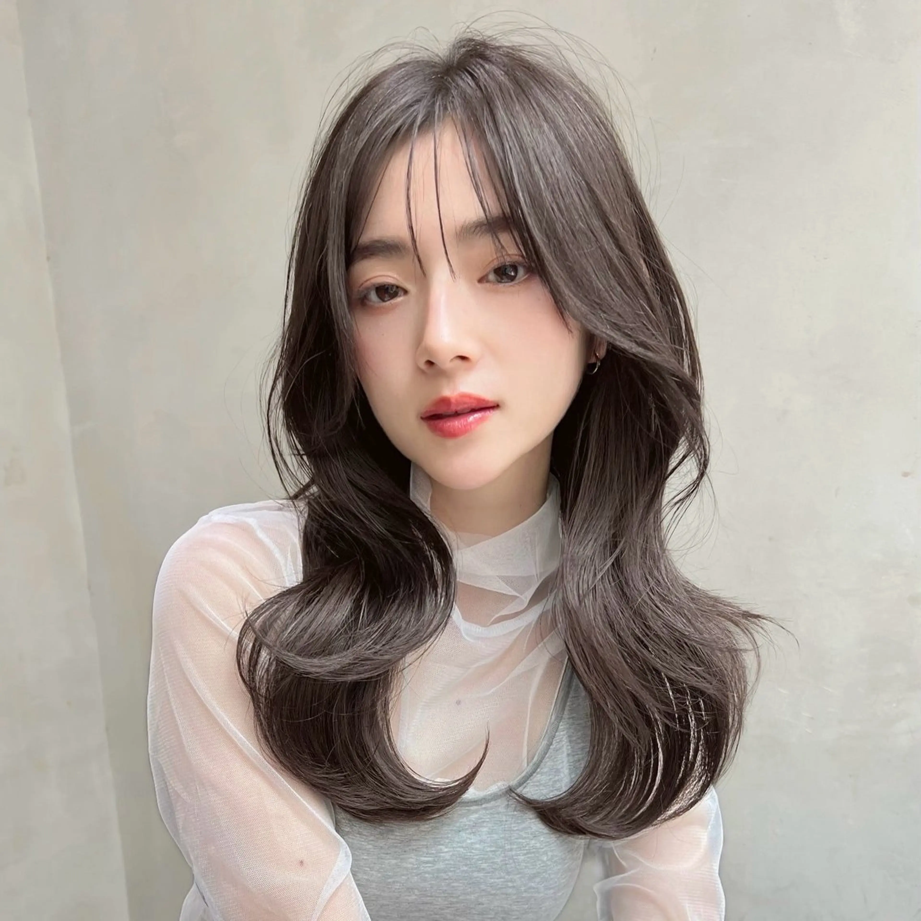 ロング カラー 透明感カラー ダブルカラー グレージュ ラベンダーカラー ラベンダーグレージュ カット ヘアカラー トリートメント ヘアセット 韓国ヘア🫧 KAZUTOのヘアスタイル