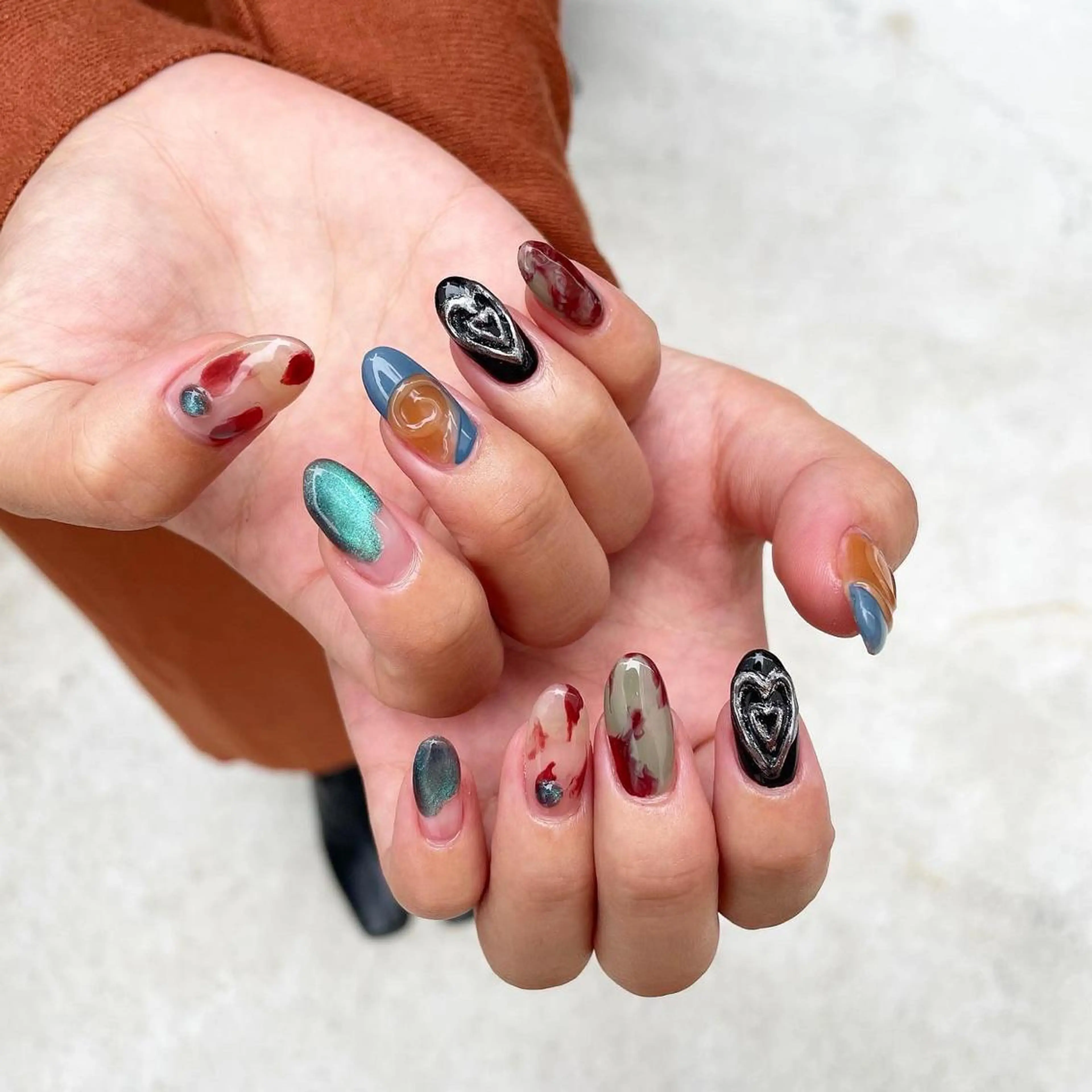ネイル ハンドネイル Sea  nail by emaのネイルデザイン