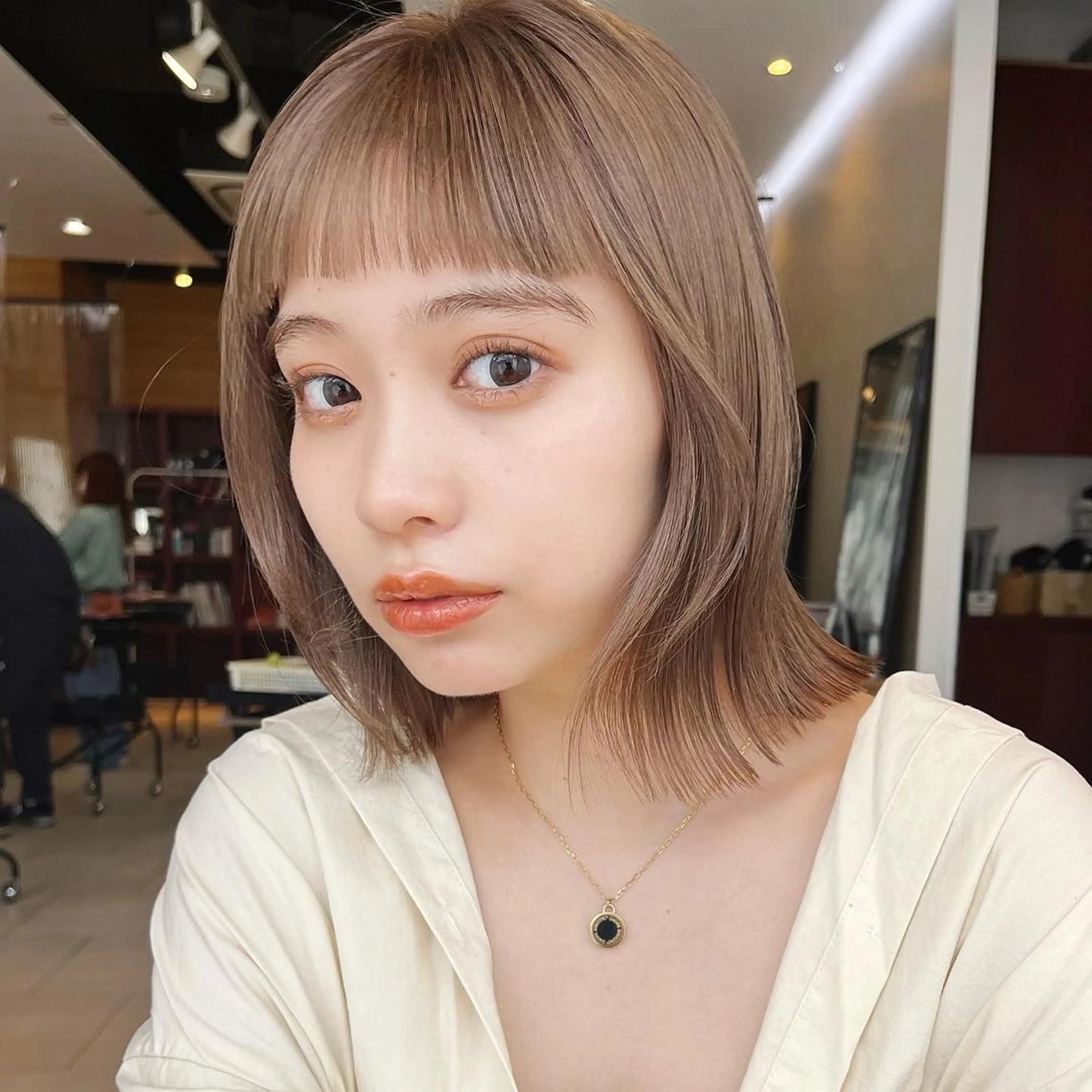 ミディアム カラー カット トリートメント 🌱小顔ヘア/ボブ ミディアム/双葉🌱のヘアスタイル