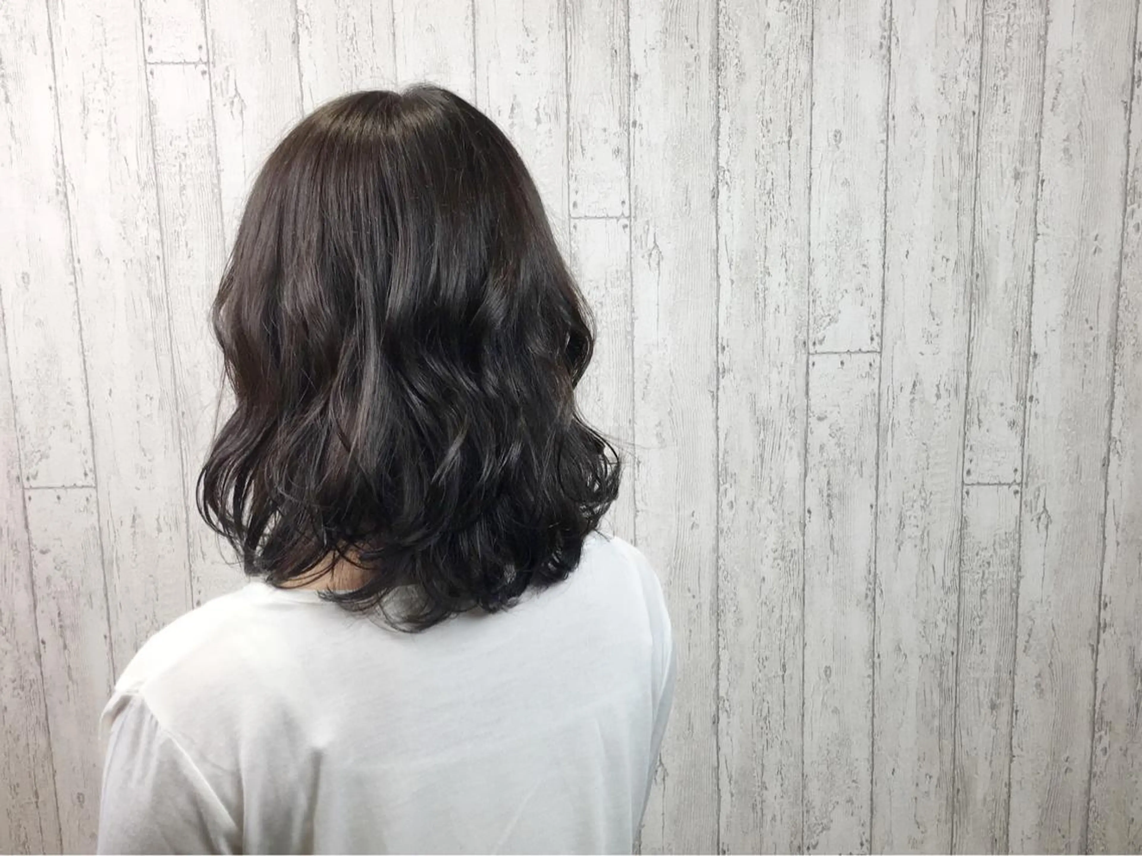 ミディアム カラー ラベンダーカラー カット ヘアカラー カット／メンズカット 藤田麻衣のヘアスタイル