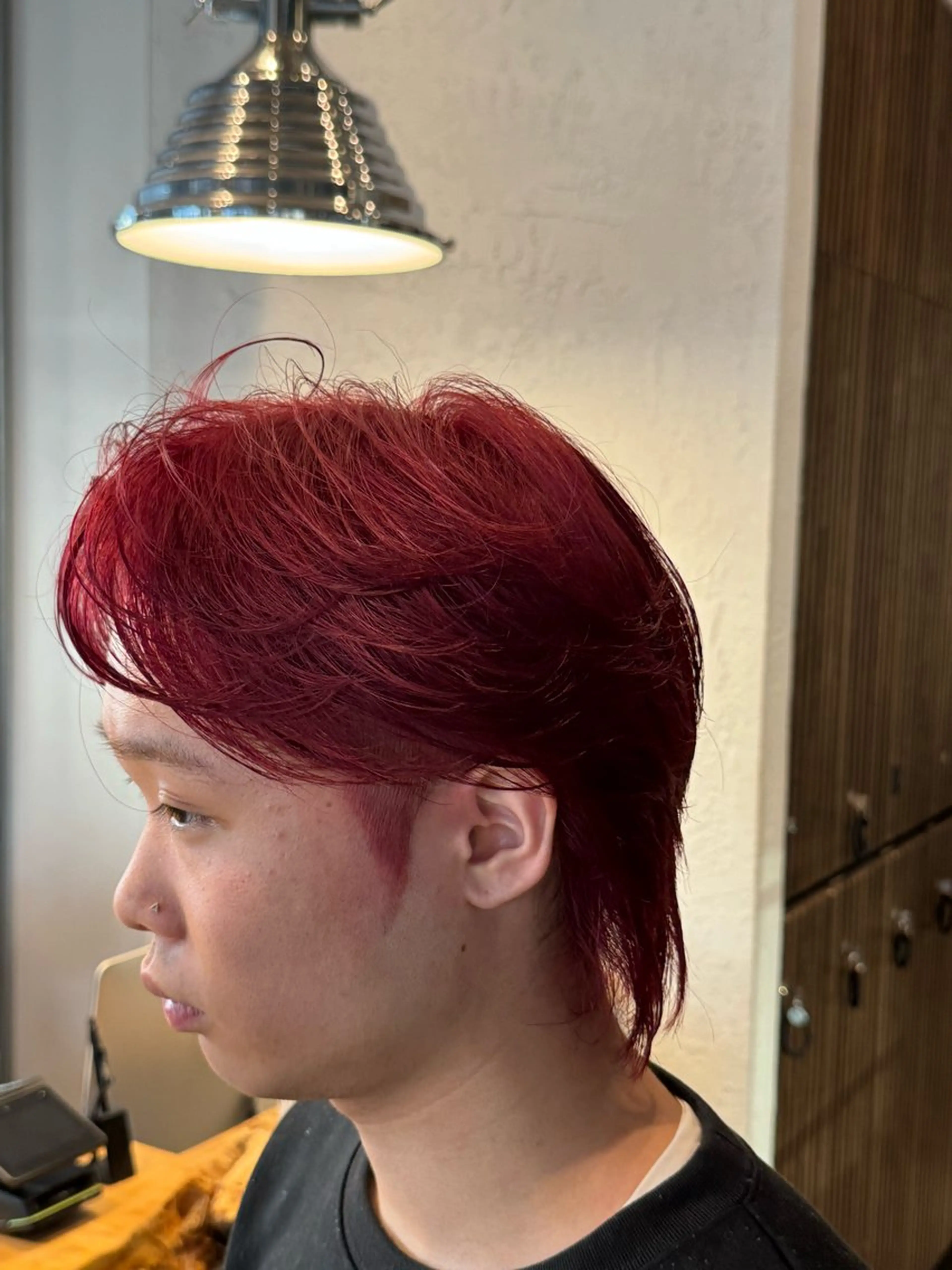 カラー メンズ センターパート カット 渋谷/切りっぱなし レイヤー/ブリーチのヘアスタイル