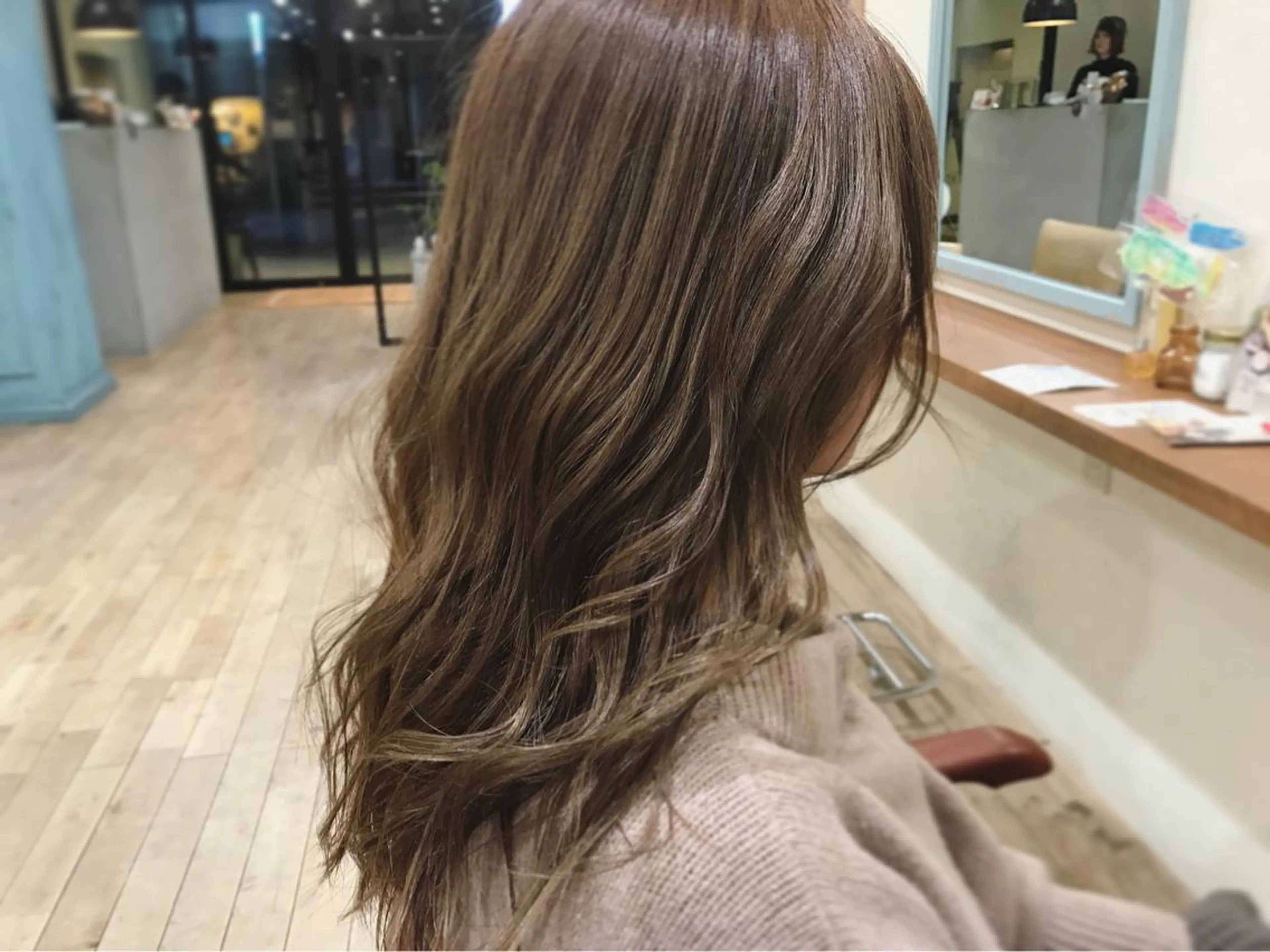 ロング オリーブ透明感カラー 表参道/MIKUのヘアスタイル