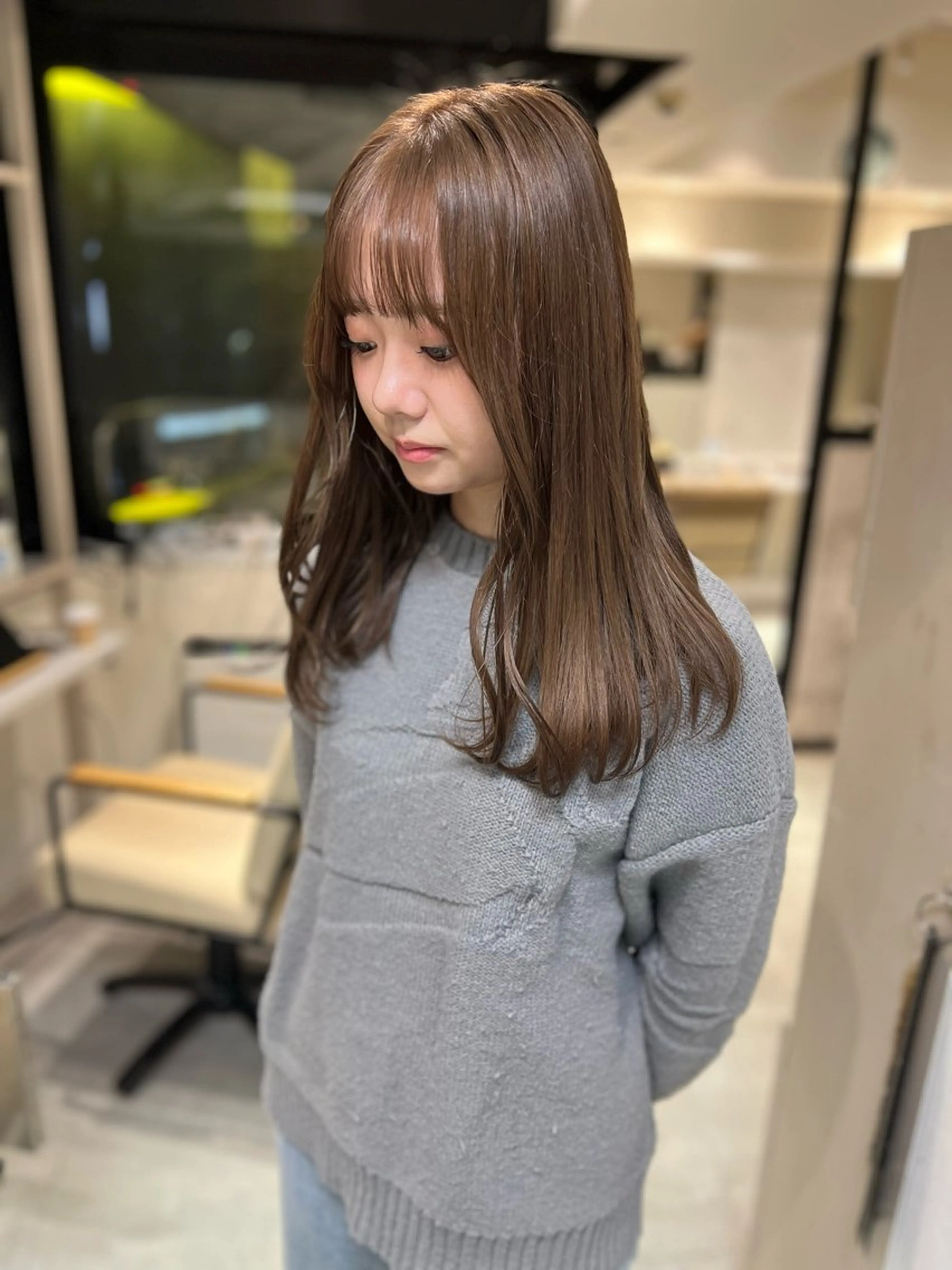 【ミニモ限定☁️】ブリーチなしWカラー🥣🤍➕髪質改善BYKARTEトリートメントの写真