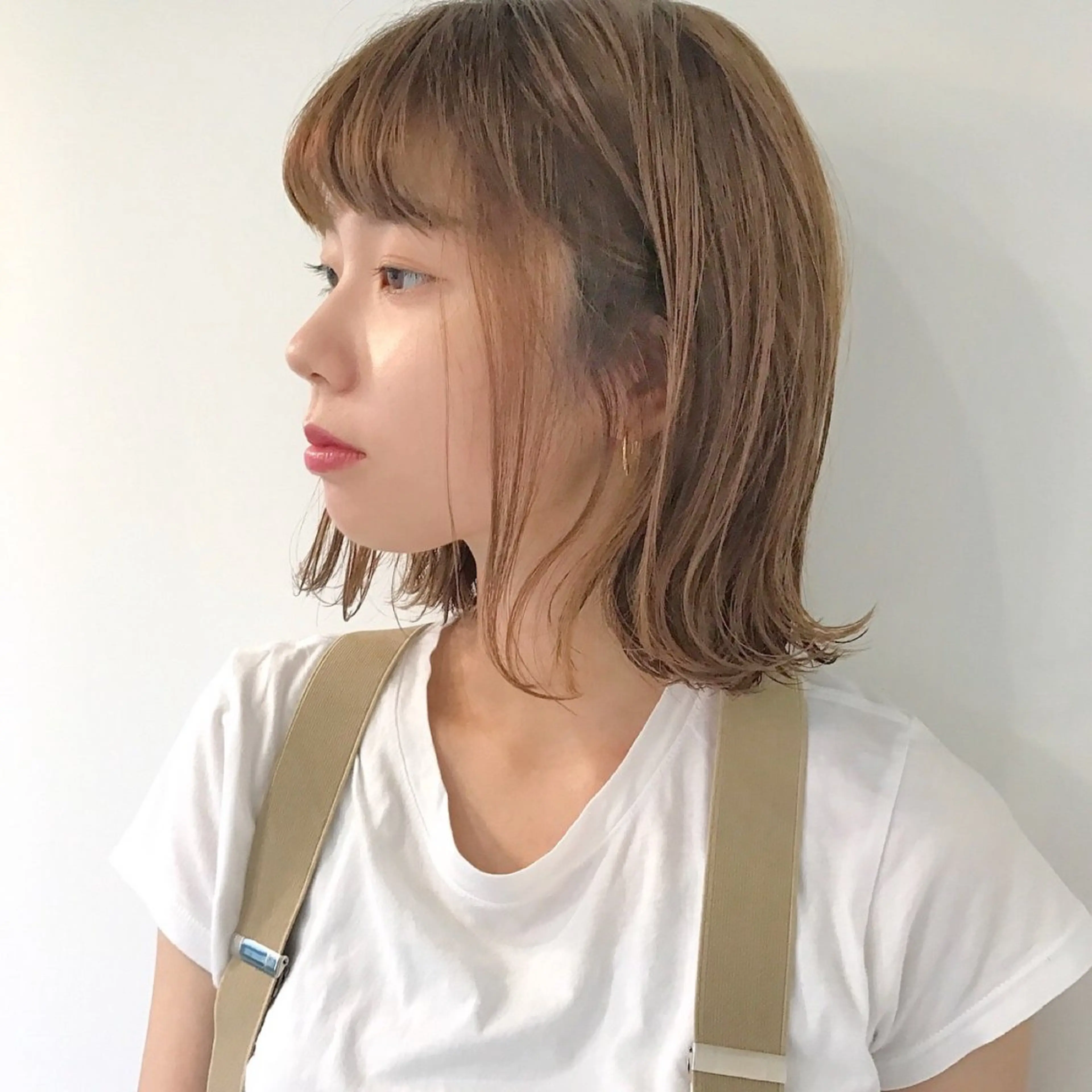 ミディアム 髪質改善 LOREN＋透明感 オリーブhirokoのヘアスタイル