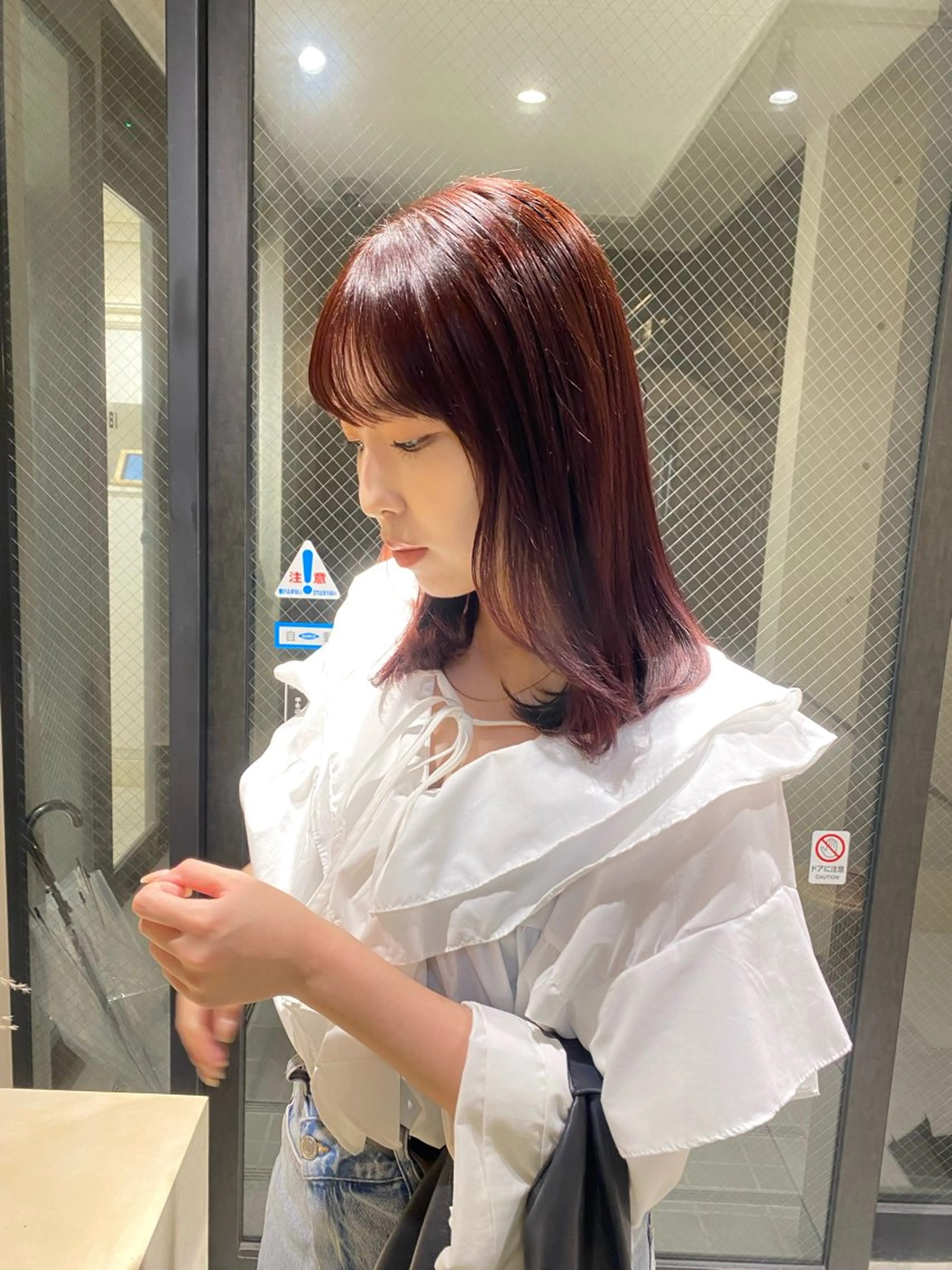 ミディアム cie所属・ボブ/ミニボブ 透明感カラーkadoのヘアスタイル