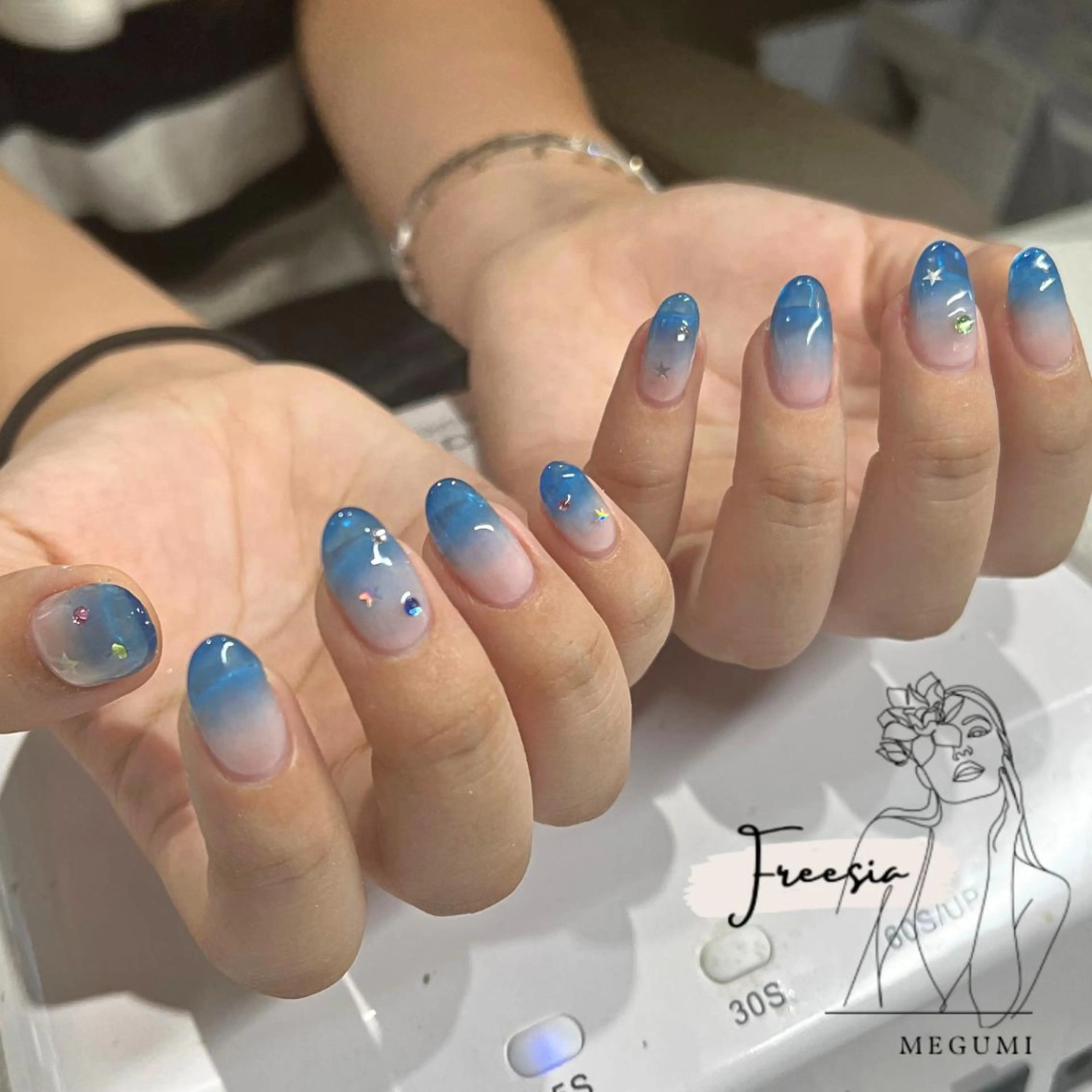 【ジェル長さだし】グラデ・ワンカラー（※付替オフは自店4週以内無料・以後500円 / 他店：初回無料・2回目以降700円の写真