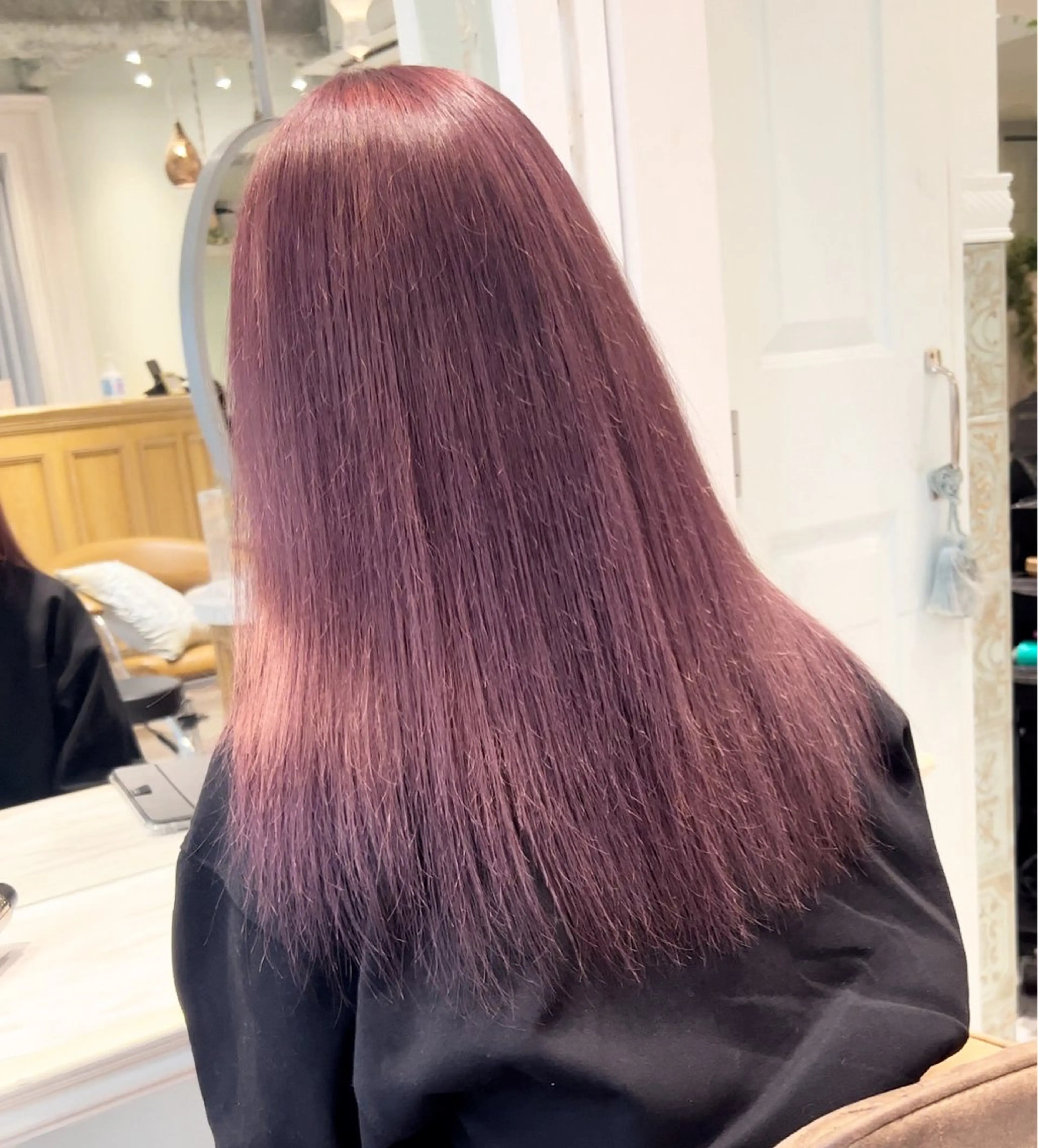 ロング ボブ ハイライト 髪質改善 韓国風ヘア 小顔カット ヘアカラー トリートメント 透明感カラー/カット 髪質改善/森栄範のヘアスタイル