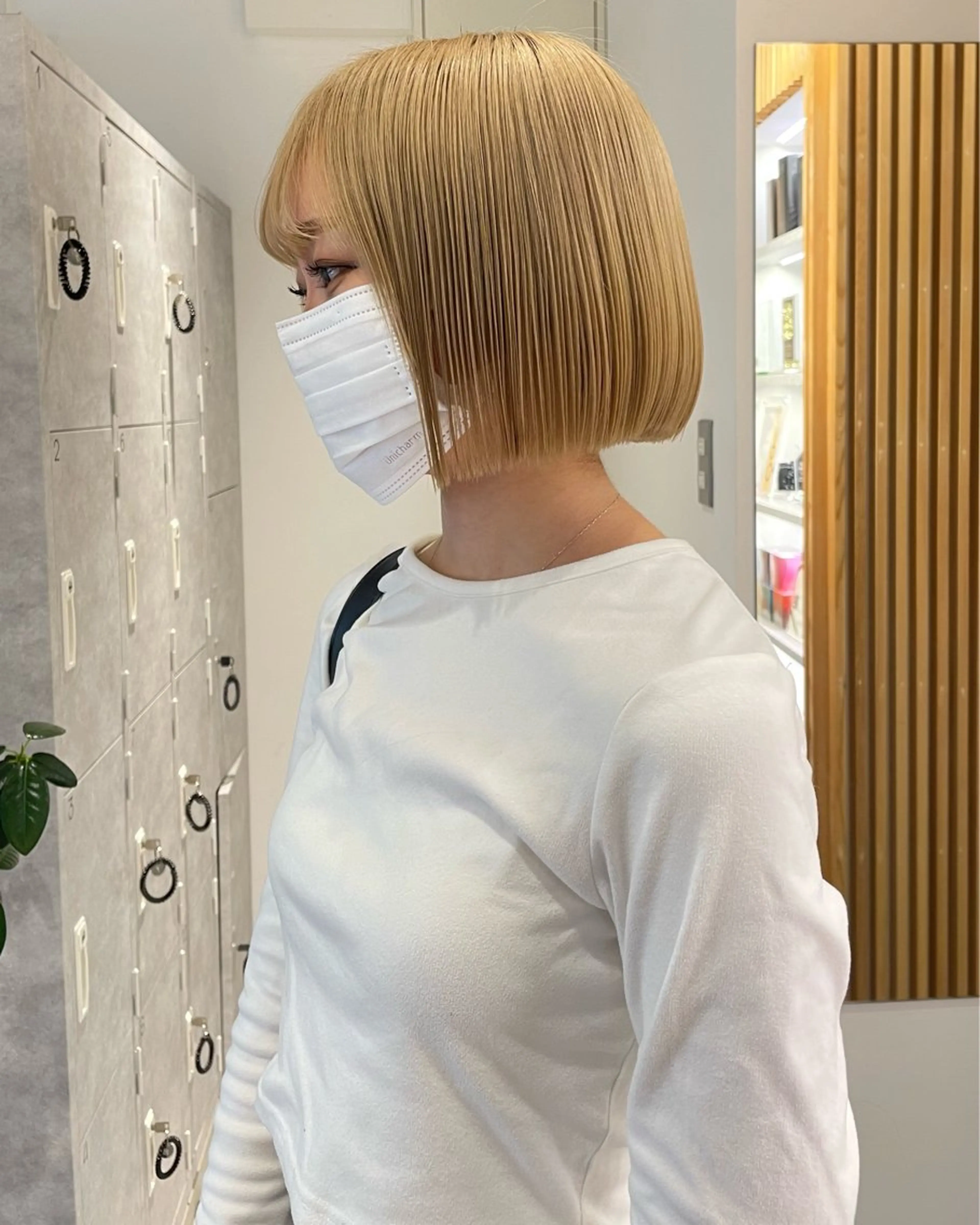 ショート カラー ボブ デザインパーマ/ 艶カラー/ボブのヘアスタイル