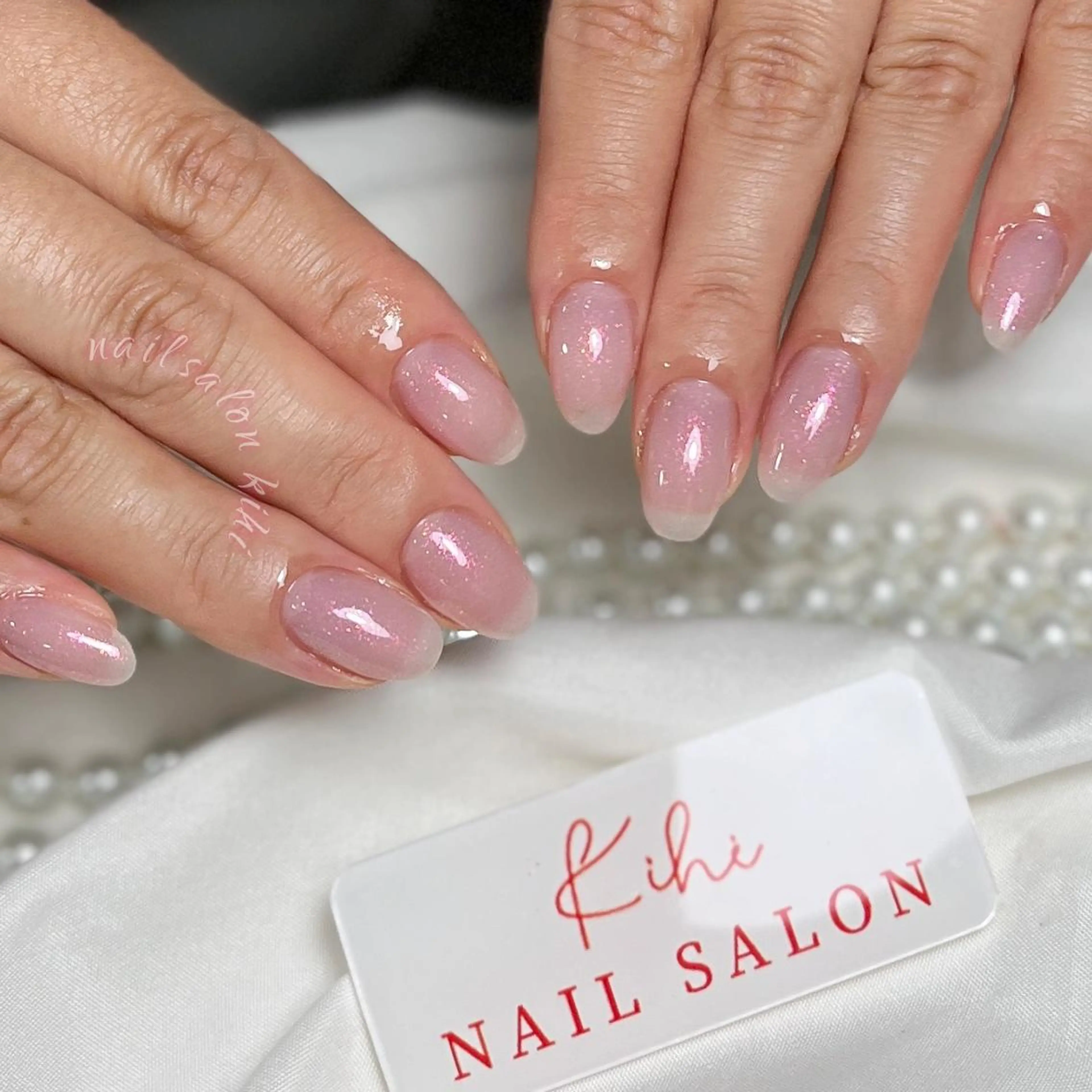 ネイル ハンドネイル ユリ🎀長さだし/ パラジェル/持ち込みのネイルデザイン