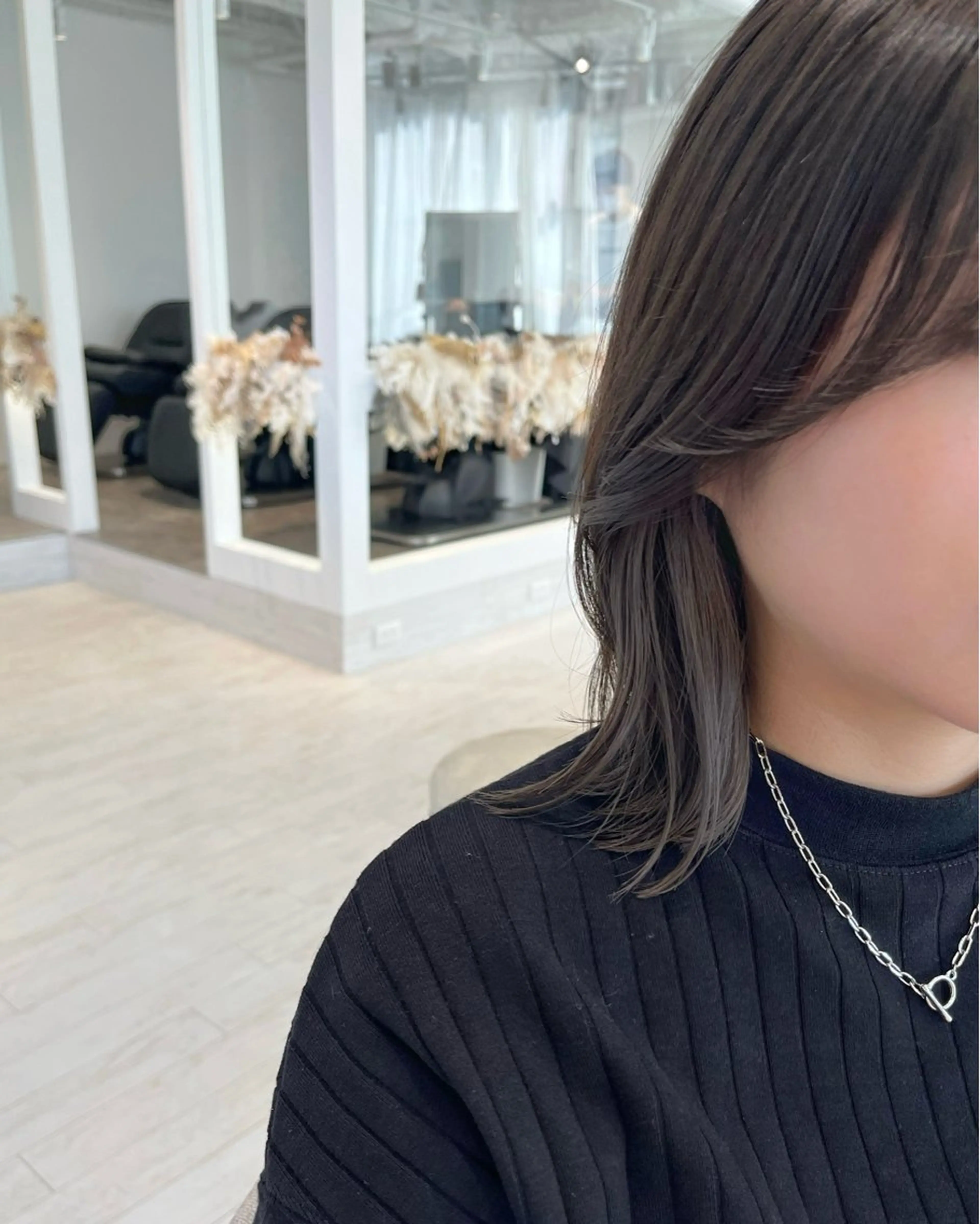 ミディアム カット ヘアカラー ボブ/レイヤー/ 茉莉花のヘアスタイル