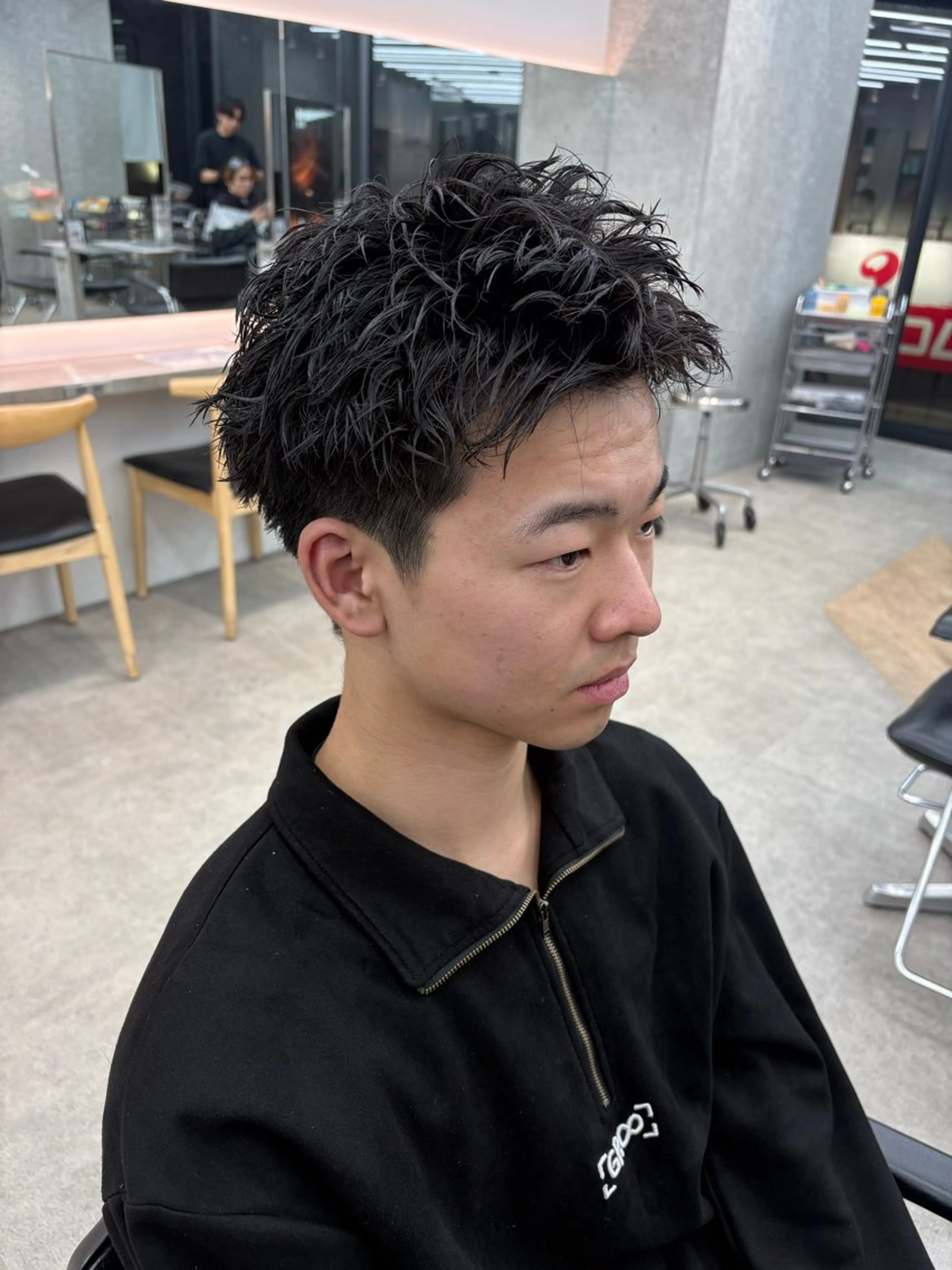 パーマ メンズ カット パーマ 🌀toa/波巻き✨ /メンズパーマ／栄のヘアスタイル