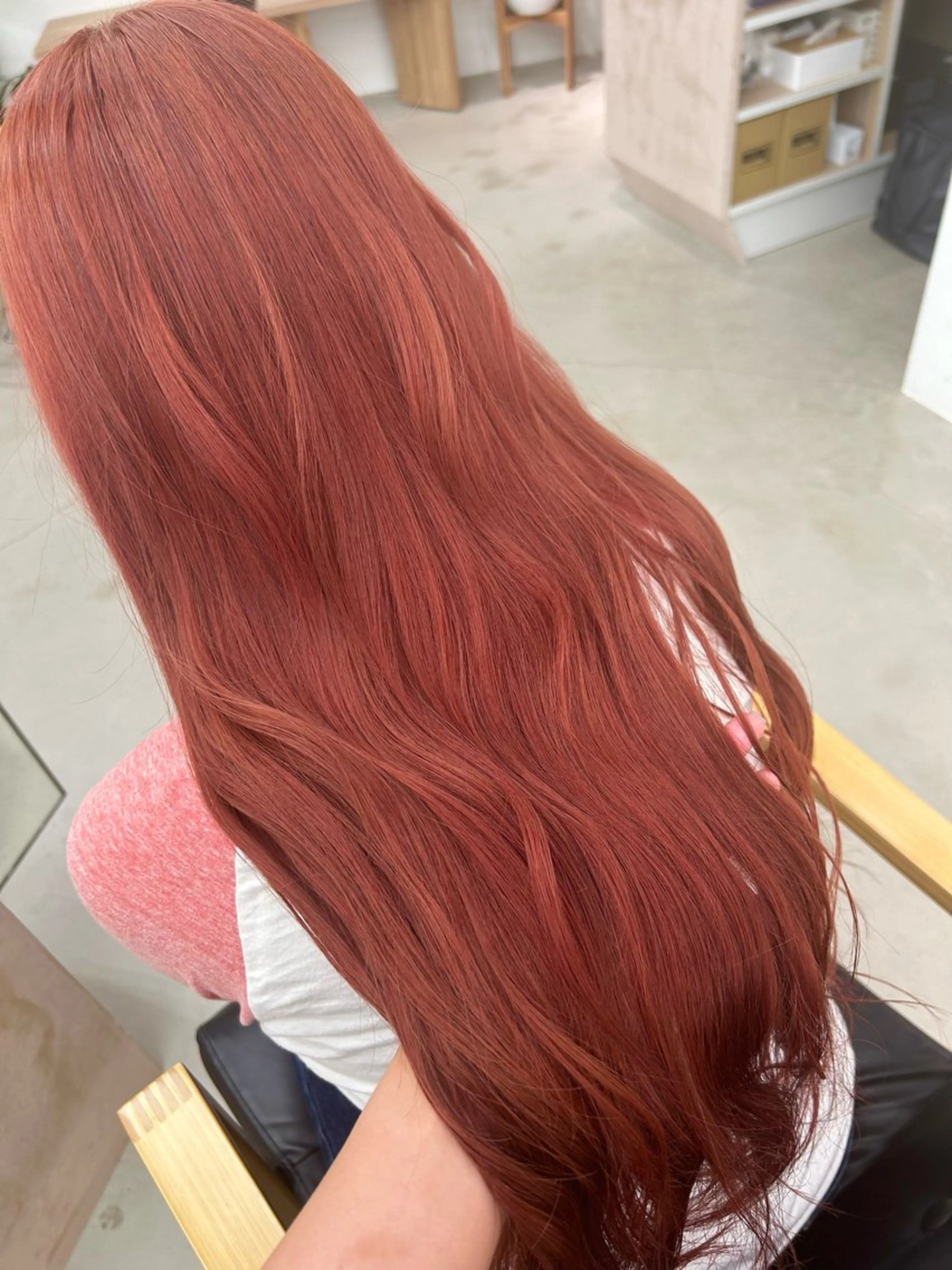 カラー ブリーチ レッドカラー noa  🦋 ブリーチ/暖色のヘアスタイル