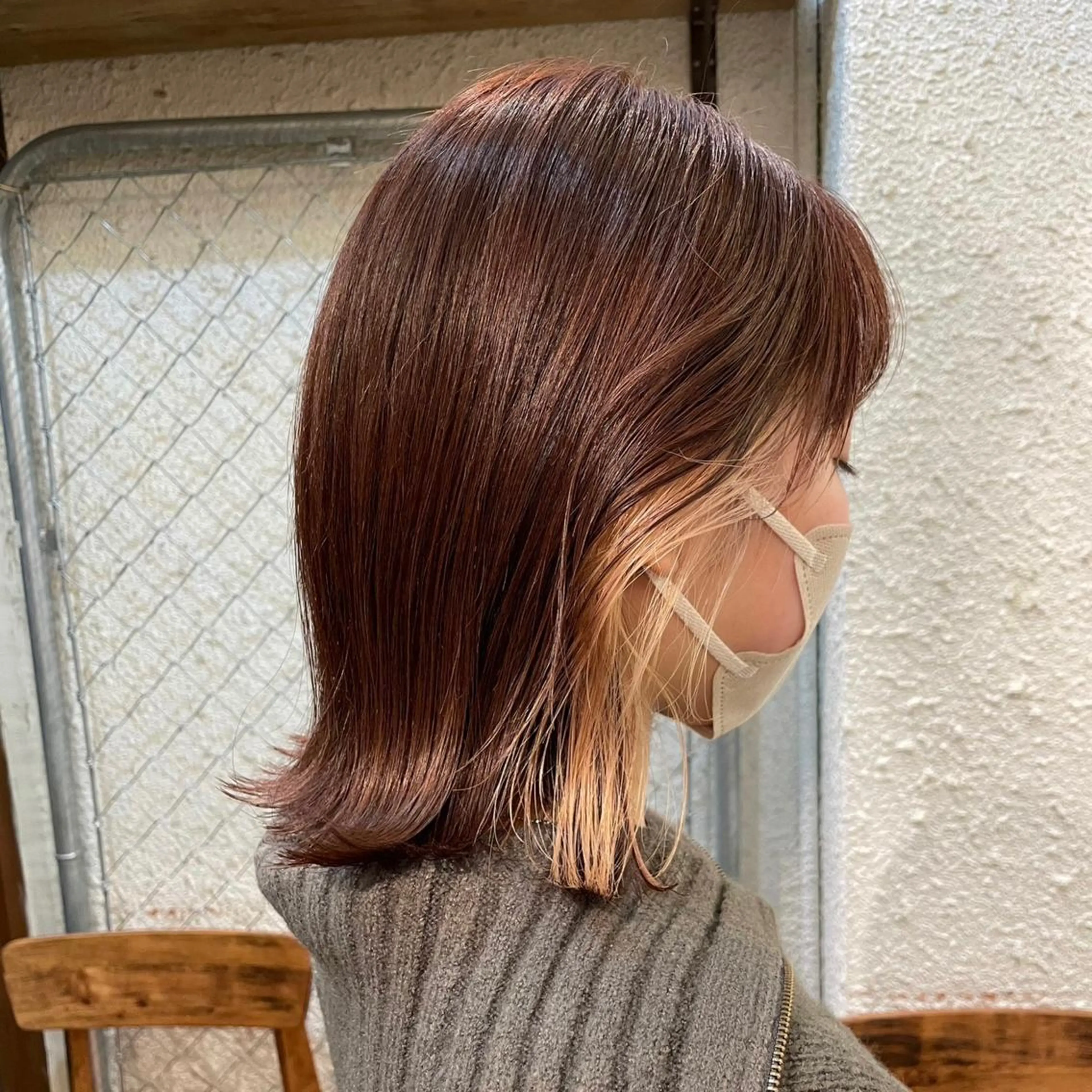 ミディアム カラー ヘアアレンジ カット ヘアカラー トリートメント ヘッドスパ ヘアセット 押切 響　のヘアスタイル