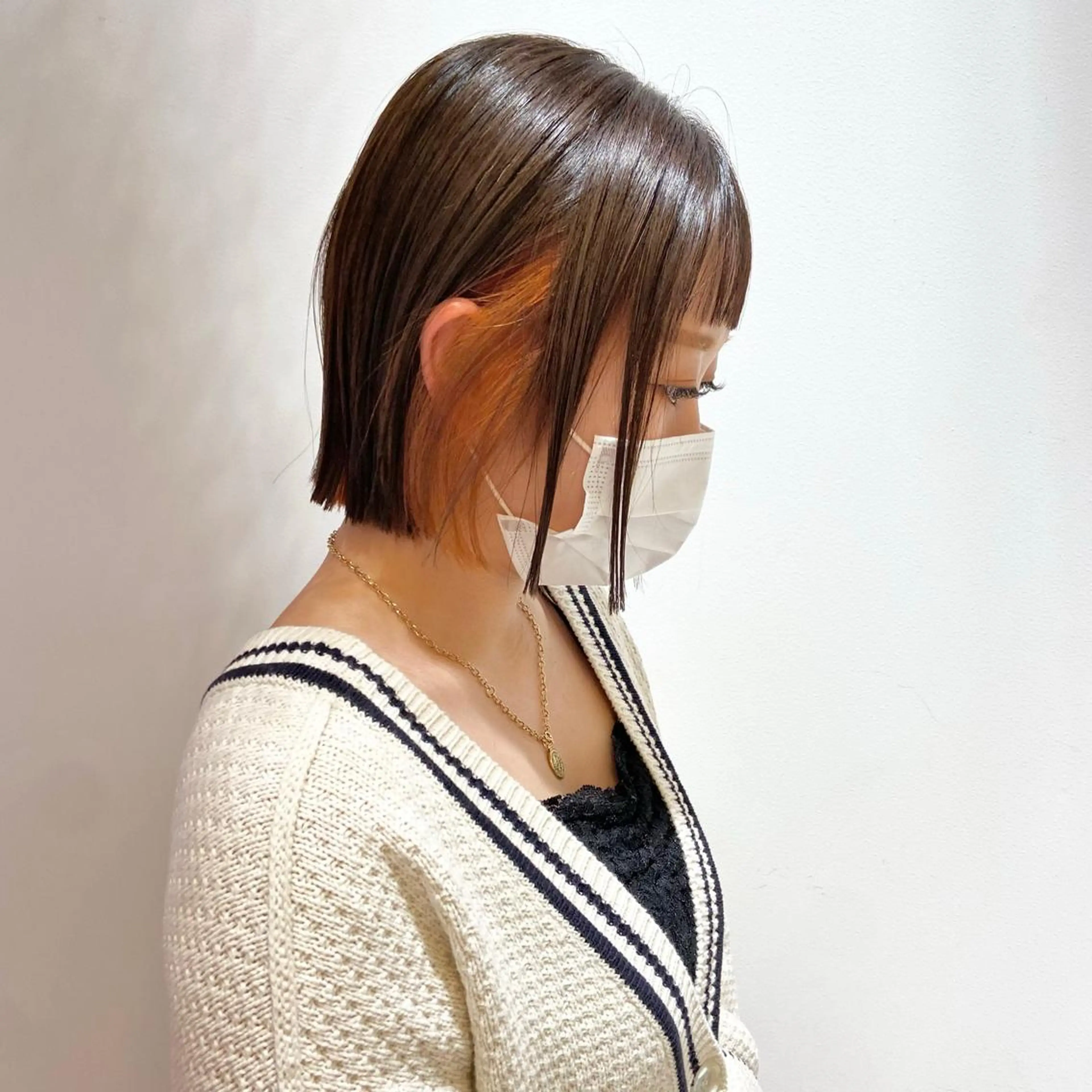 ミディアム ヘアカラー 🐺ウルフ/レイヤー 似合わせ‎🤍沙羅のヘアスタイル