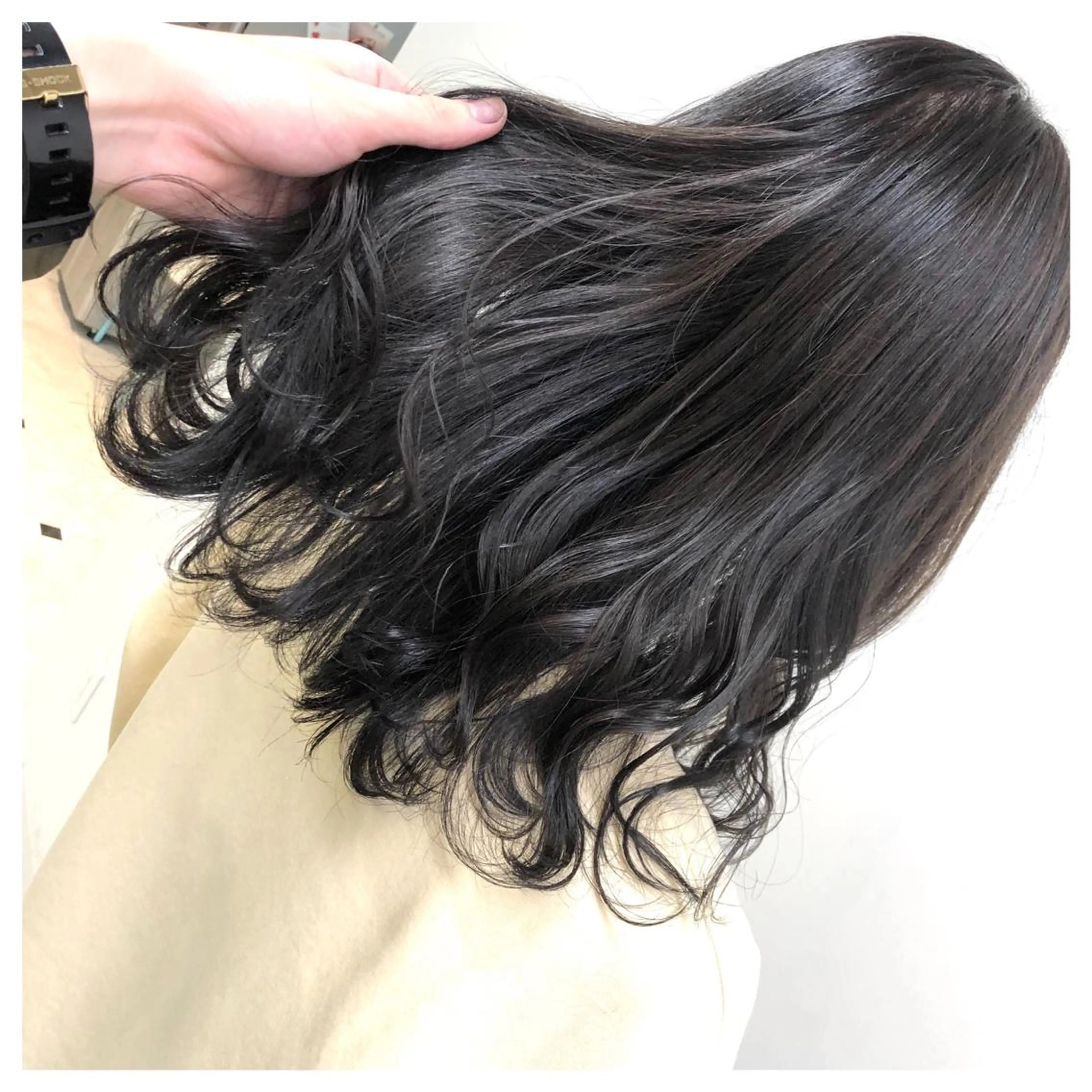 セミロング カラー ヘアアレンジ ブリーチ 透明感カラー グレージュ ブリーチなしカラー ♡透け感カラー 大賀哲平♡のヘアスタイル