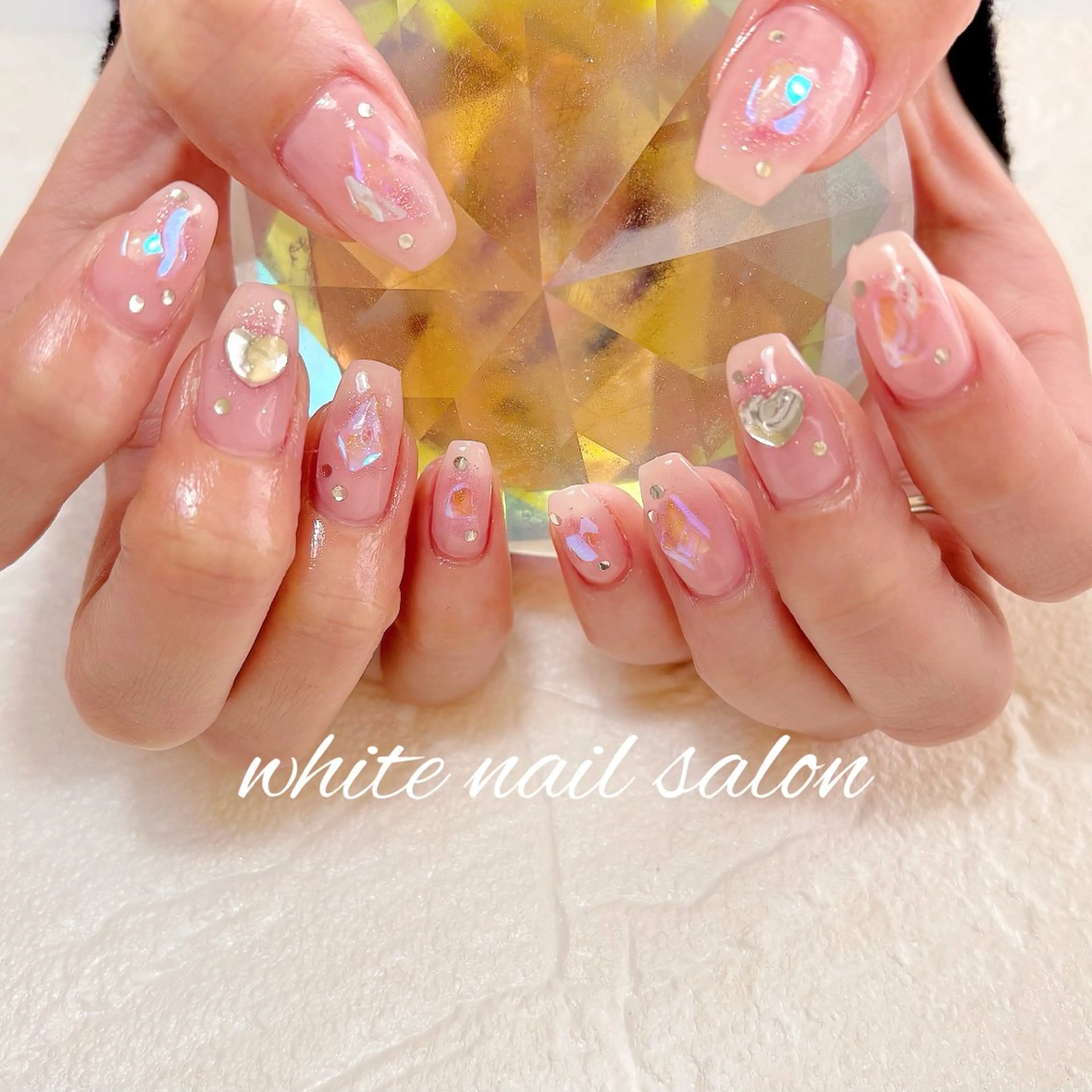 ネイル フットネイル ラメ(グリッター) ハンドネイル white nail salonのネイルデザイン