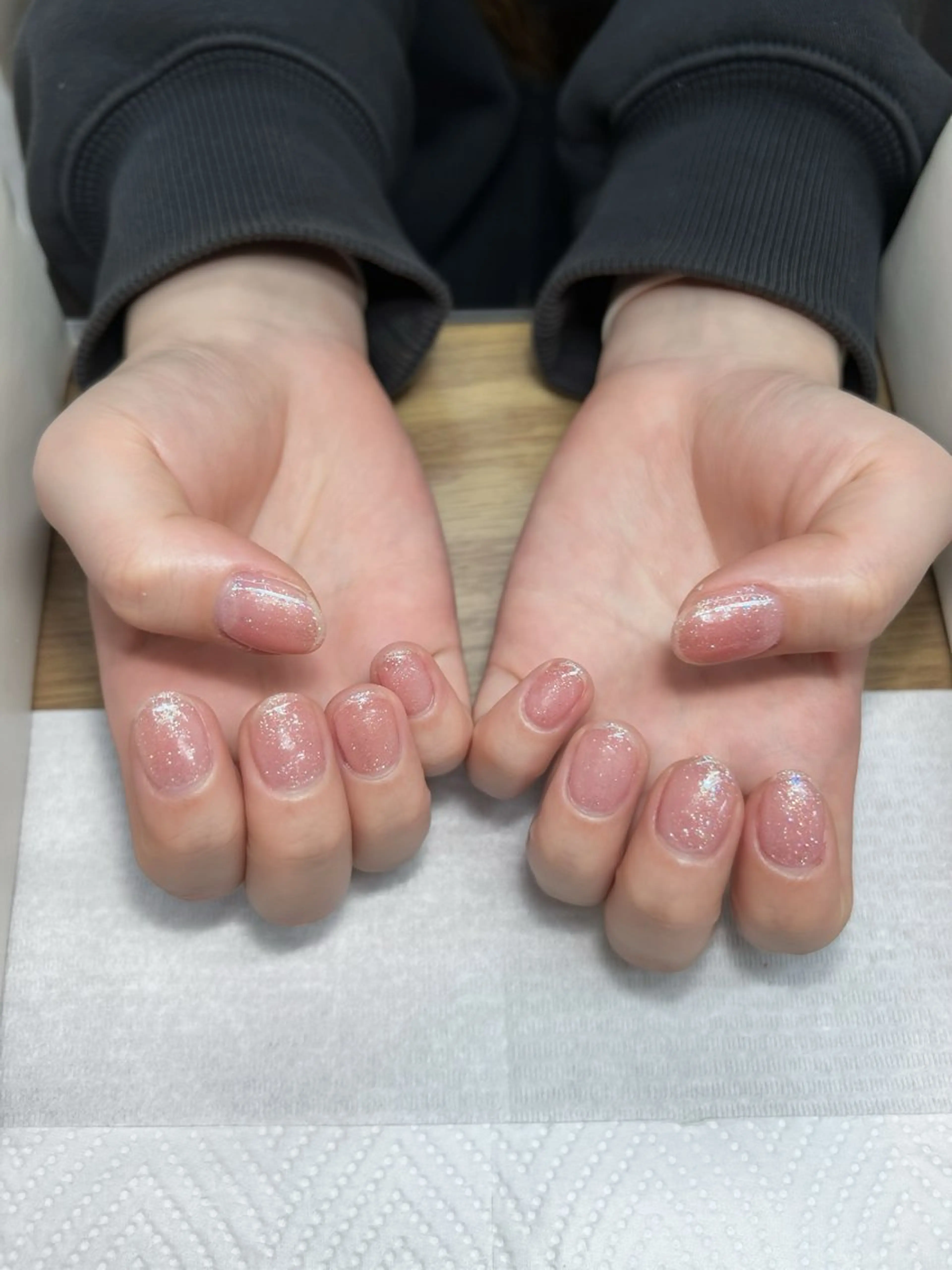 ネイル ラメ(グリッター) ピンク ハンドネイル Lily橋本店 nanahaのネイルデザイン