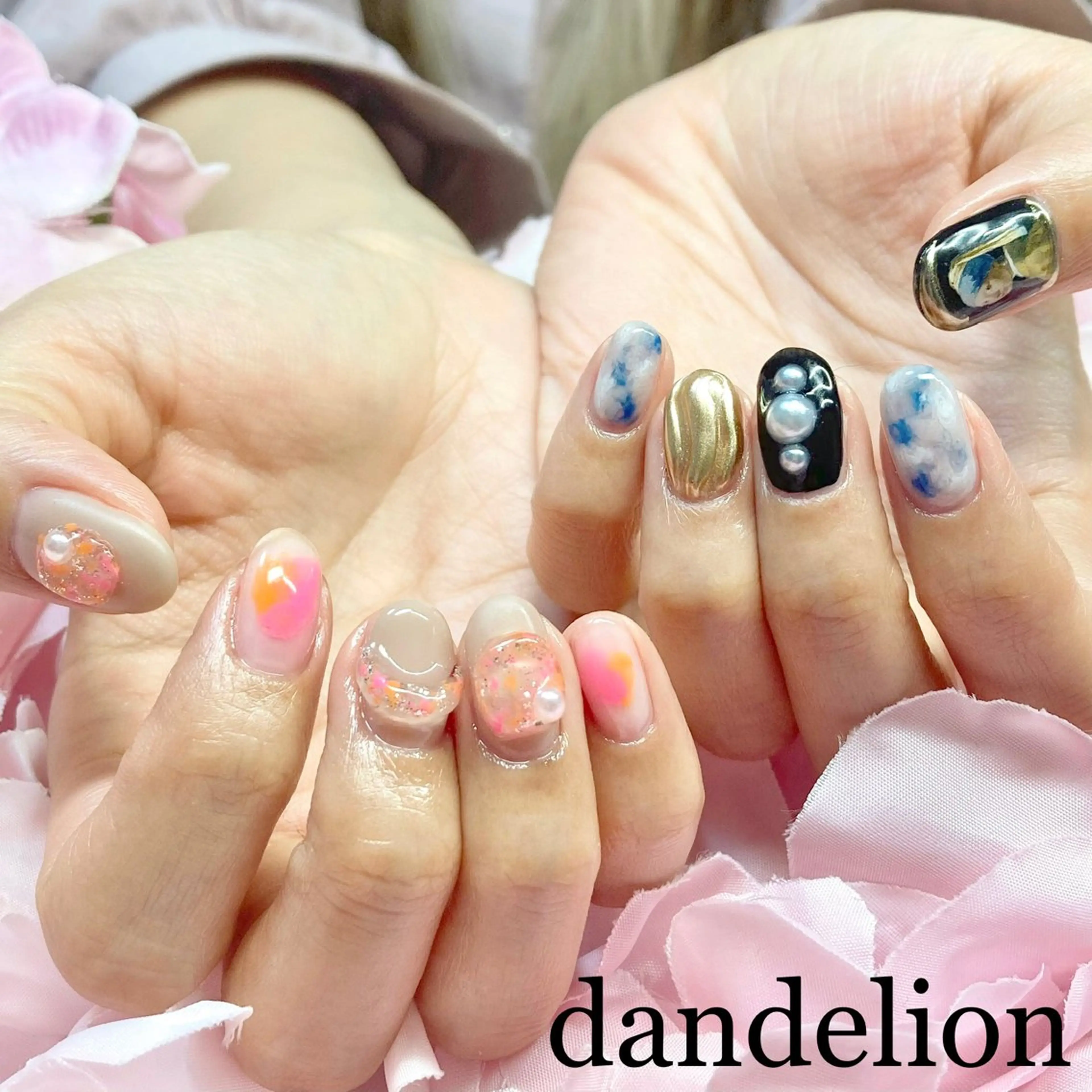 ネイル ハンドネイル ハンドケア dandelion ダンデライオンのネイルデザイン