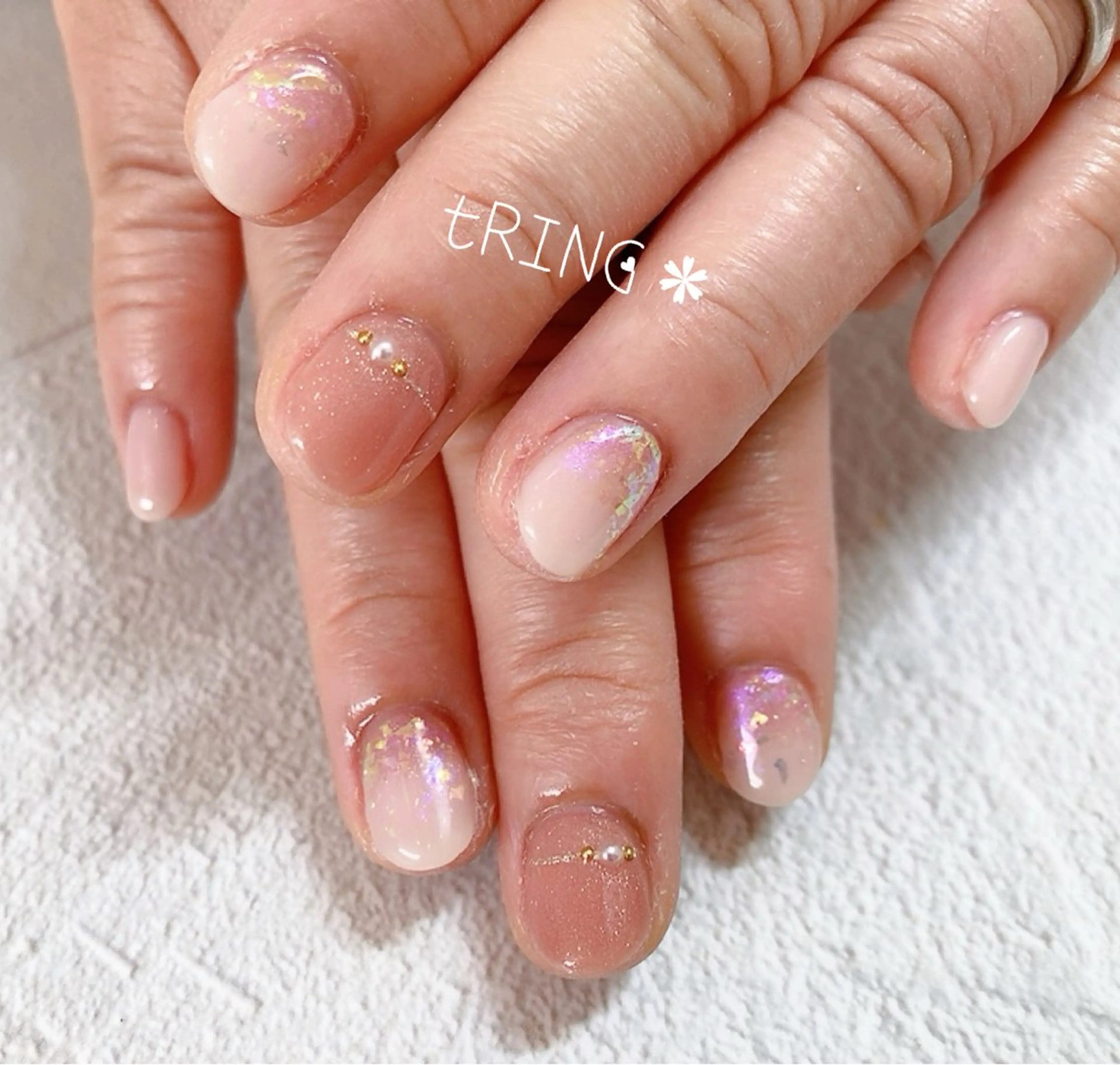 ネイル ハンドネイル tRING＊ しいの木台のネイルデザイン