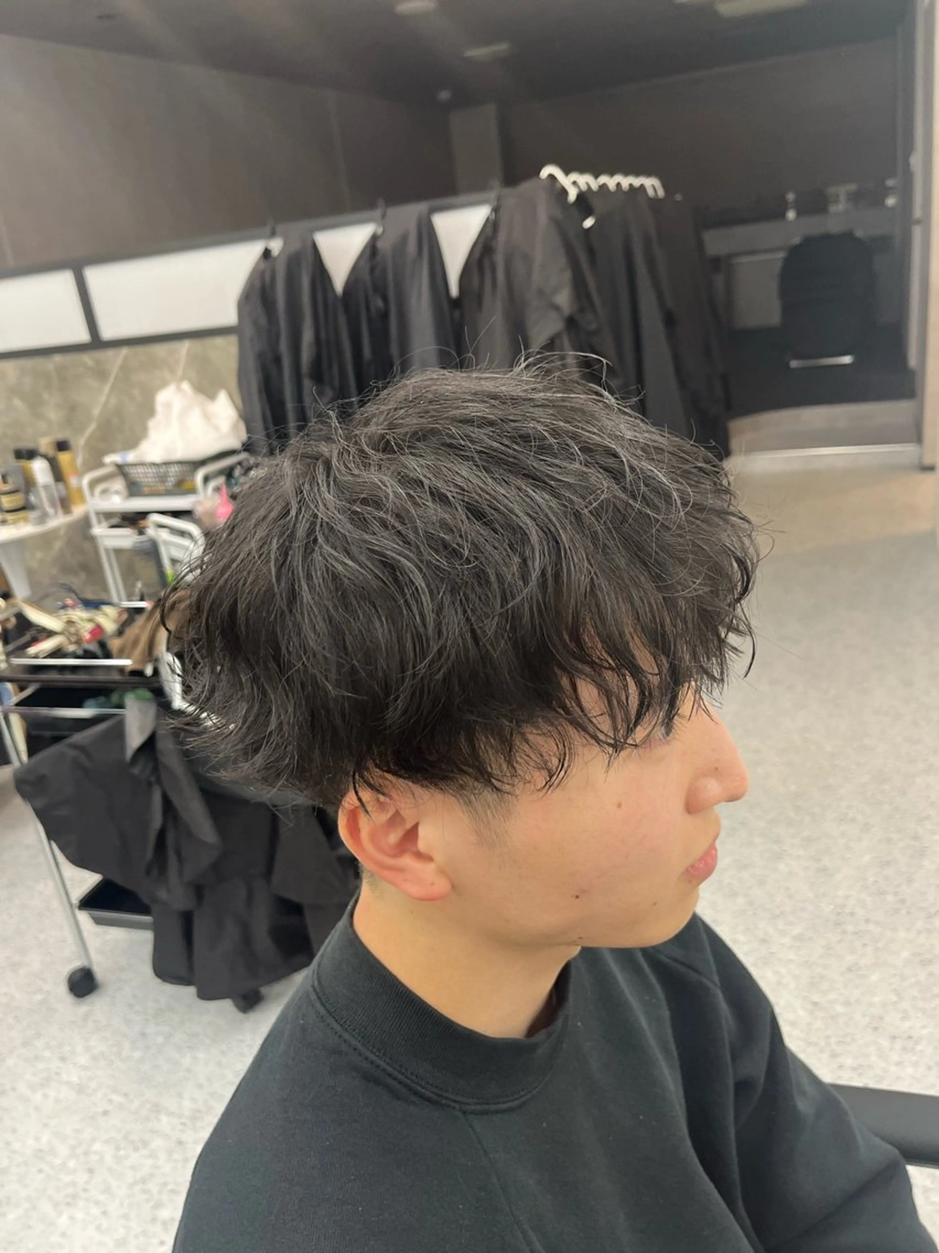 パーマ メンズ カット パーマ 小島 希星のヘアスタイル