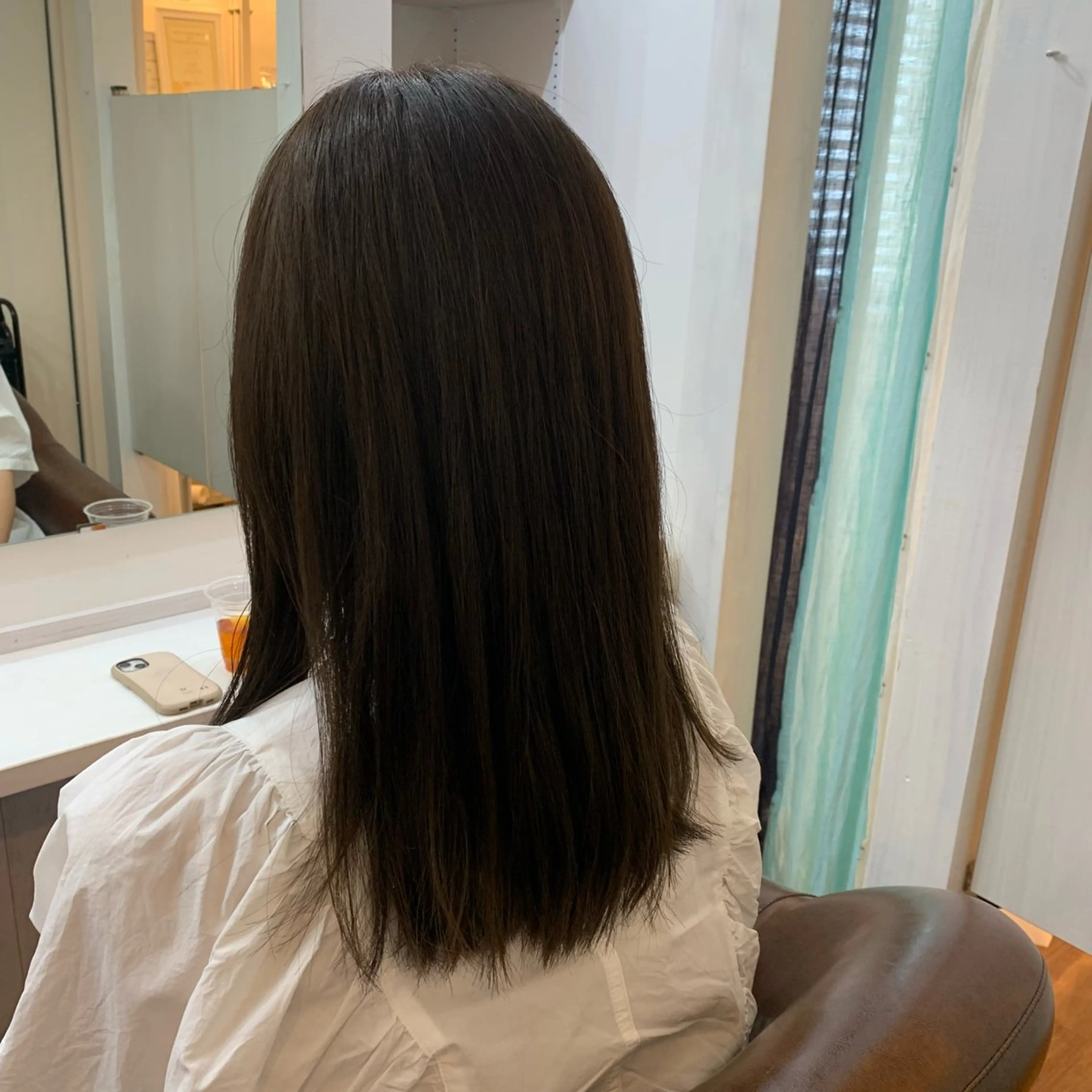 セミロング カラー アッシュ バイオレットカラー elua kanekoのマツエク・マツパデザイン