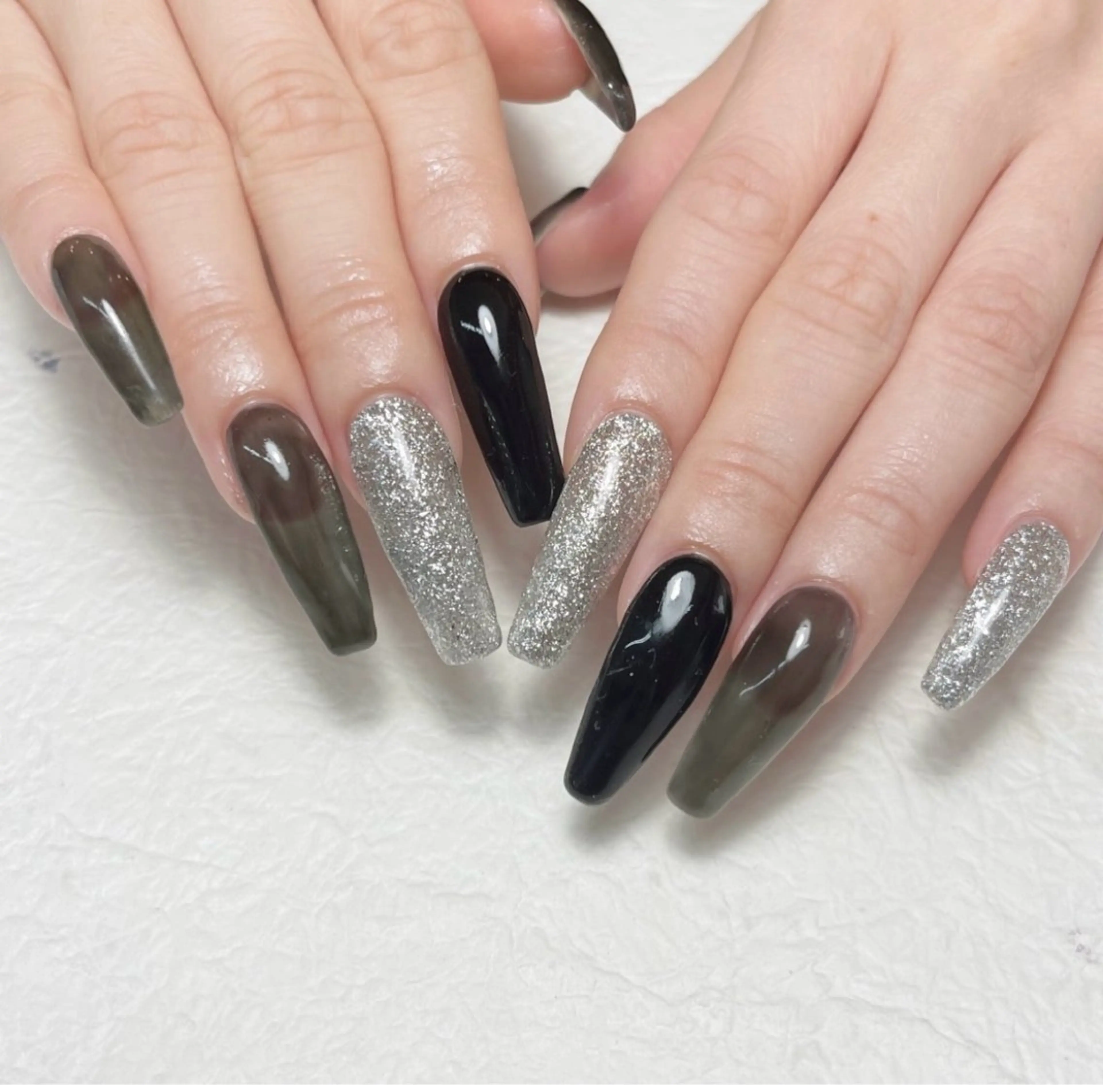 ネイル 長さ出し ワンカラーネイル スカルプネイル ハンドネイル m. akiのネイルデザイン