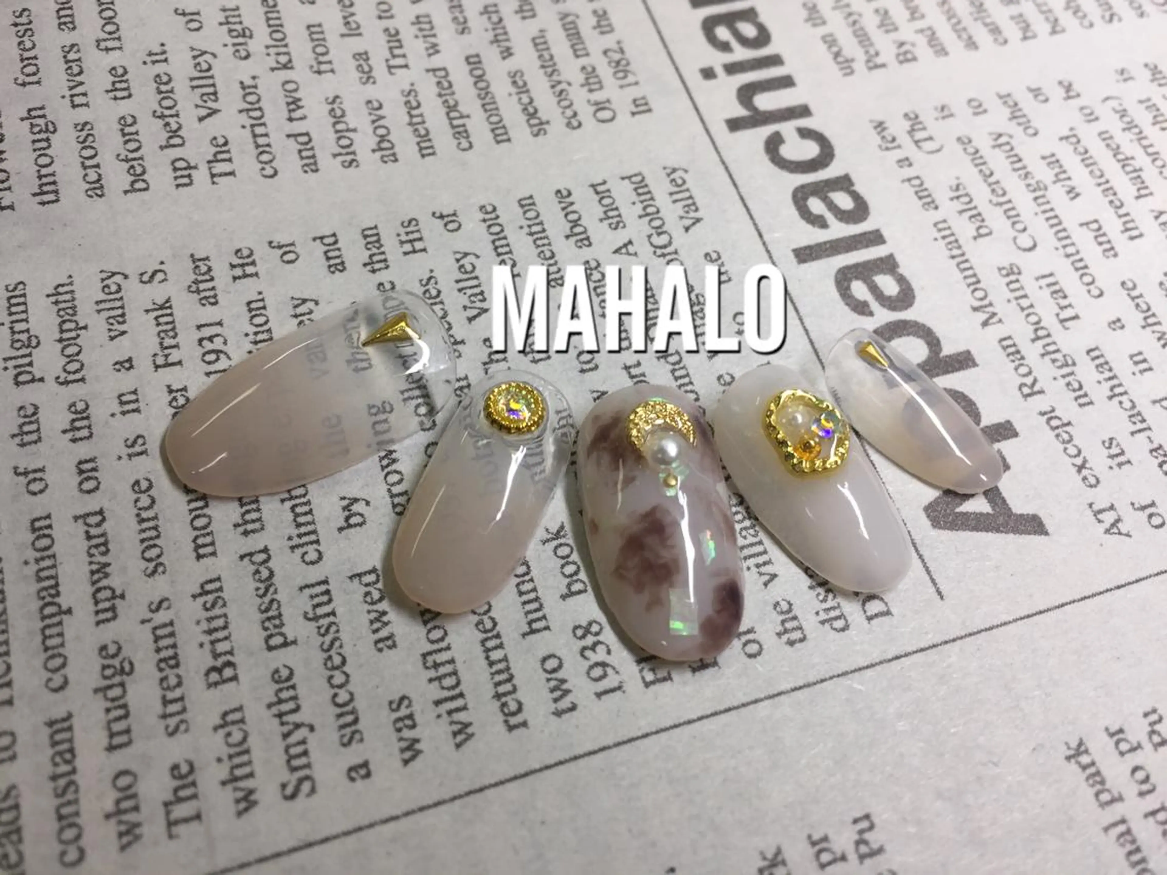 ネイル 大理石ネイル(マーブル) MAHALO MiwAのネイルデザイン