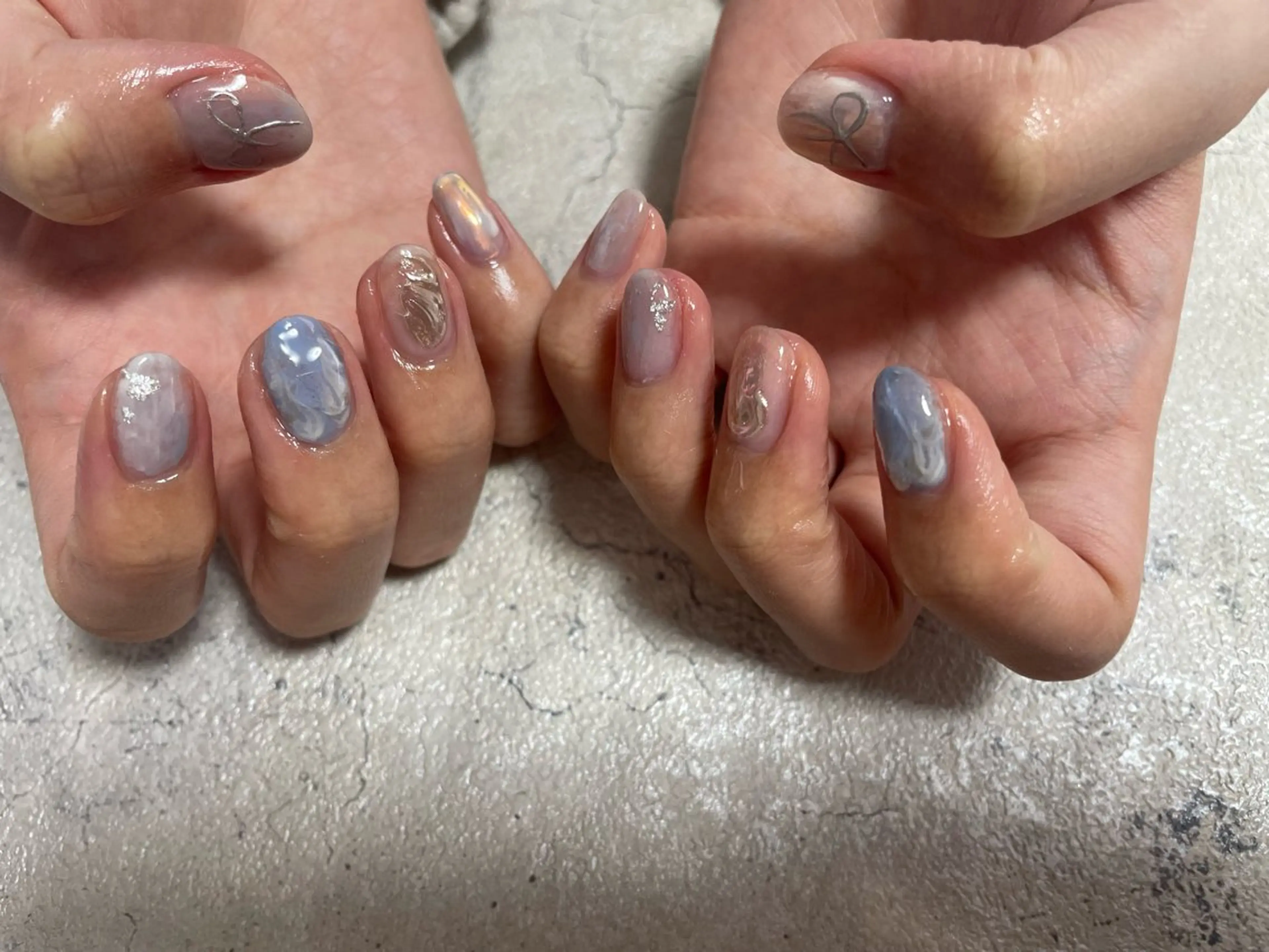 ネイル ジェルネイル メンズネイル パラジェル 春ネイル ワンホンネイル kiki nail たまプラーザのネイルデザイン