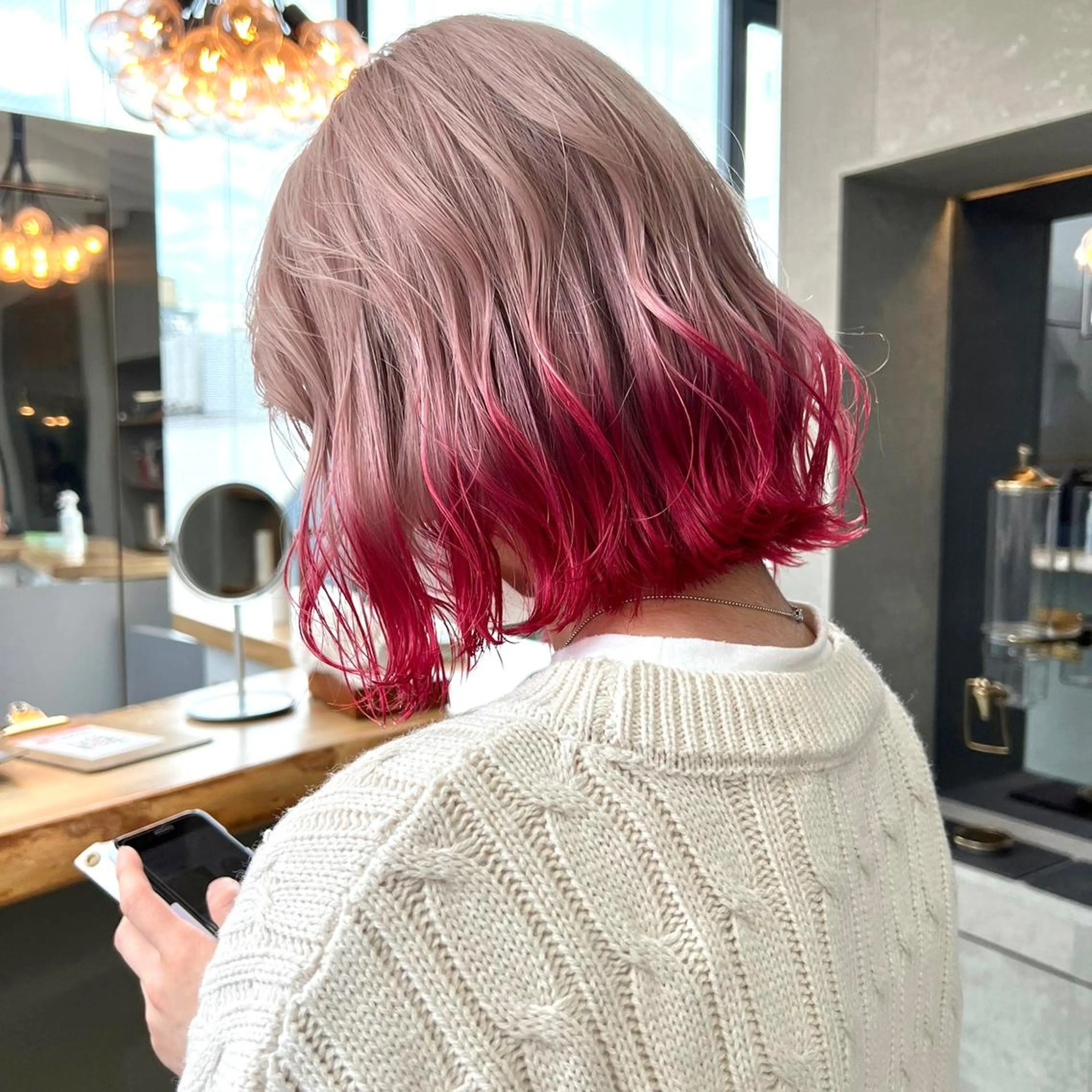 ミディアム 切りっぱなしボブ ボブ 似合わせカット ボブ/くびれボブ/ 髪質改善/Ru-kaのヘアスタイル