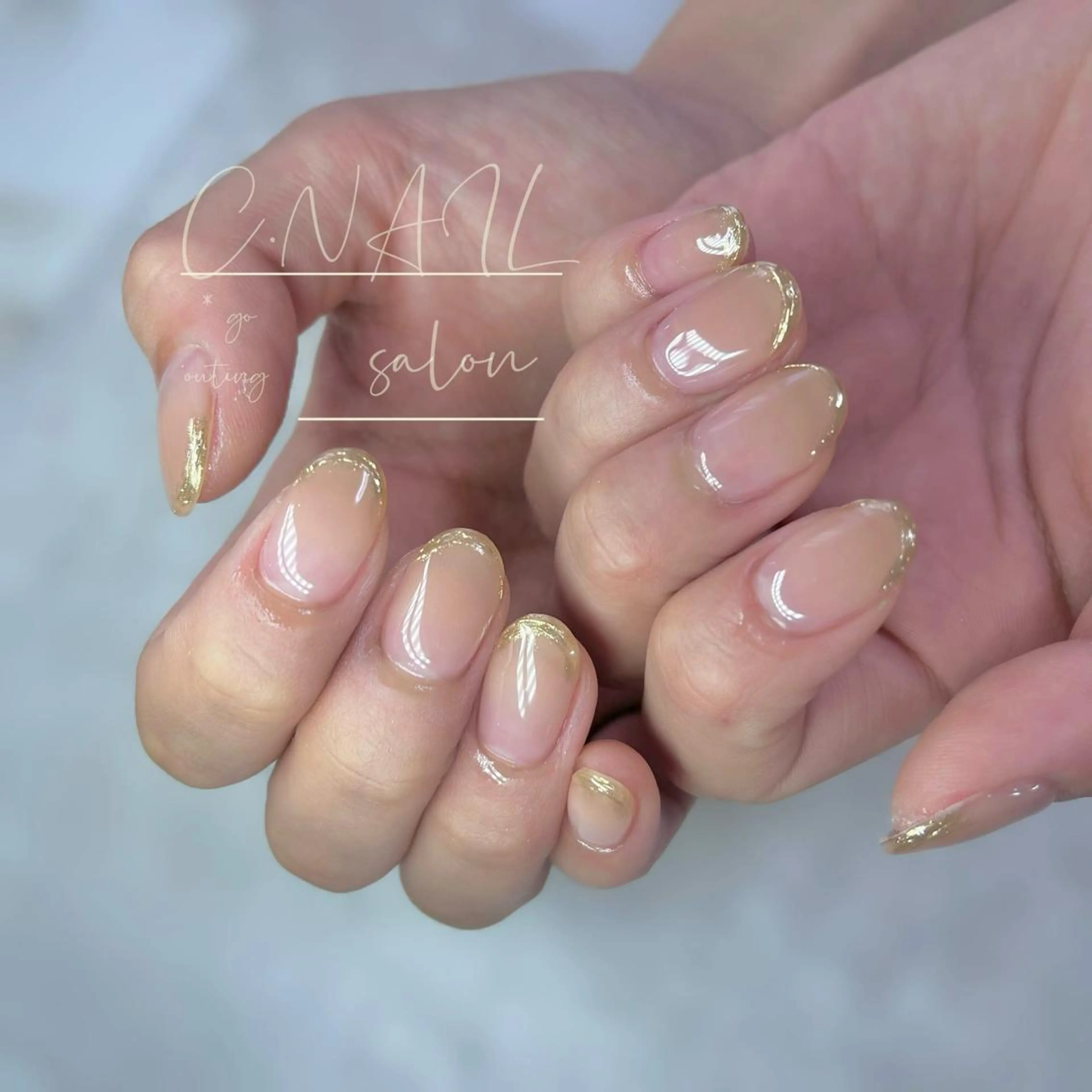 ネイル ミラーネイル ニュアンスネイル オフィスネイル C.Nail &Eye筑紫駅のネイルデザイン