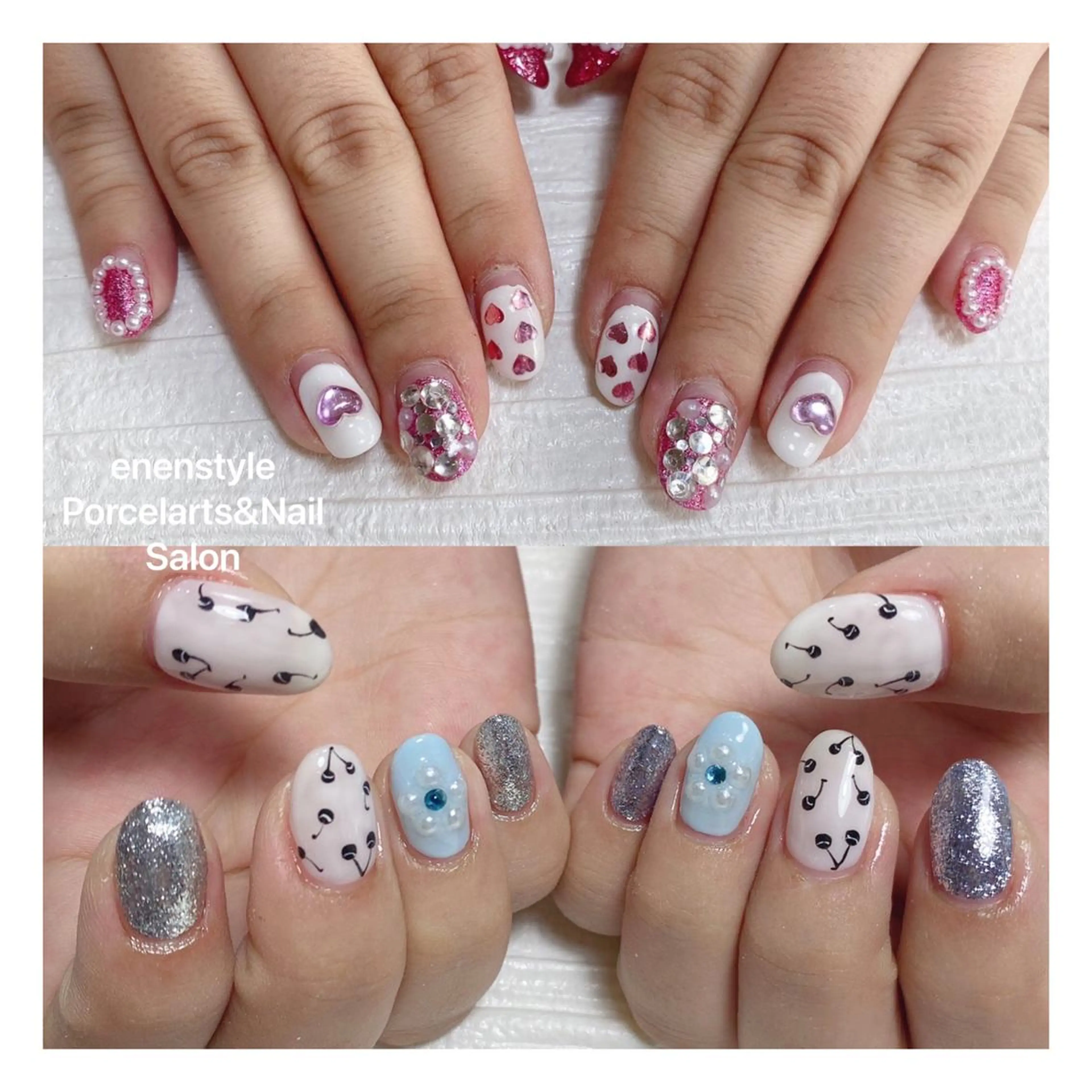 ミディアム ネイル ハンドネイル 👑enen style👑のネイルデザイン