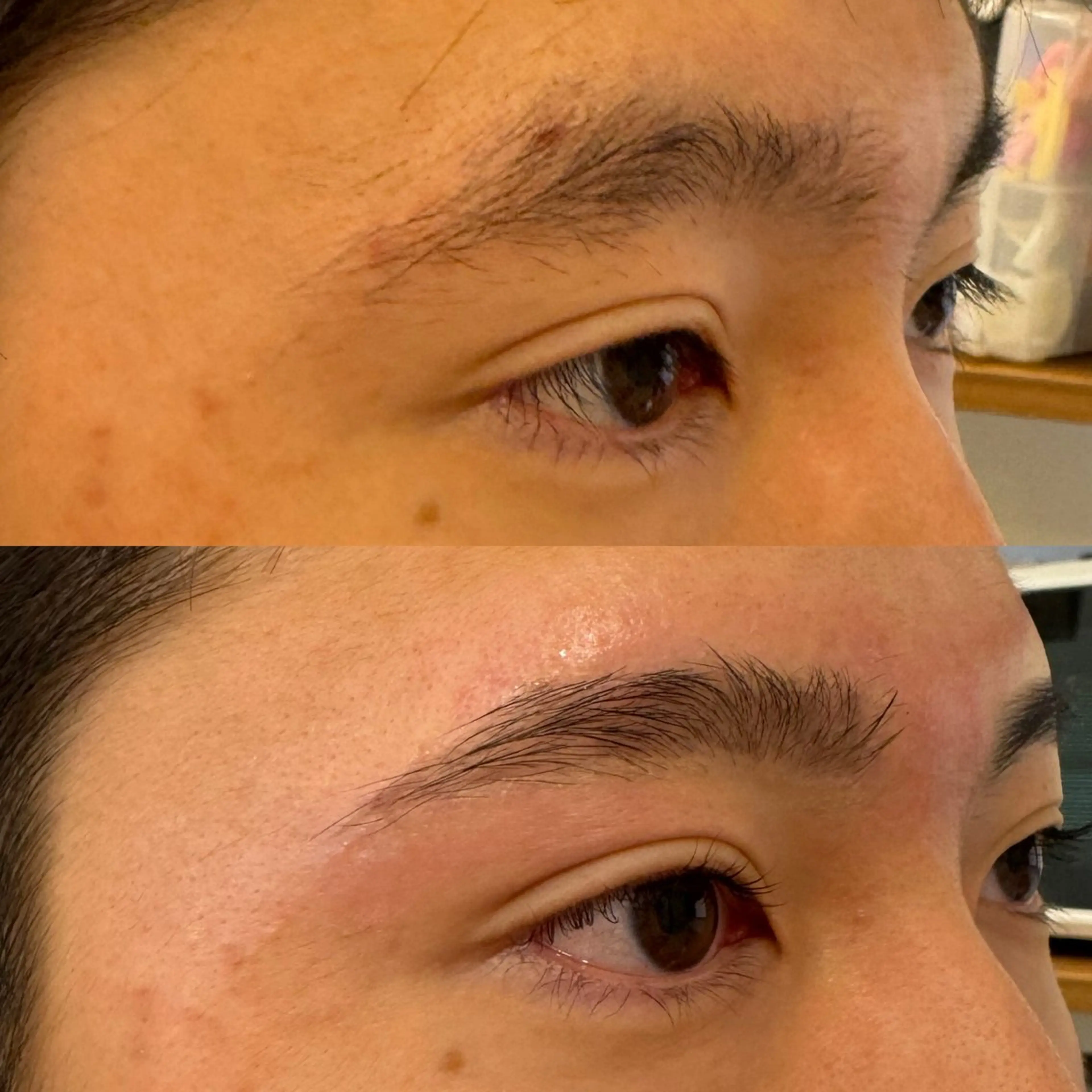 メンズ眉毛 アイブロウスタイリング　眉wax脱毛の写真