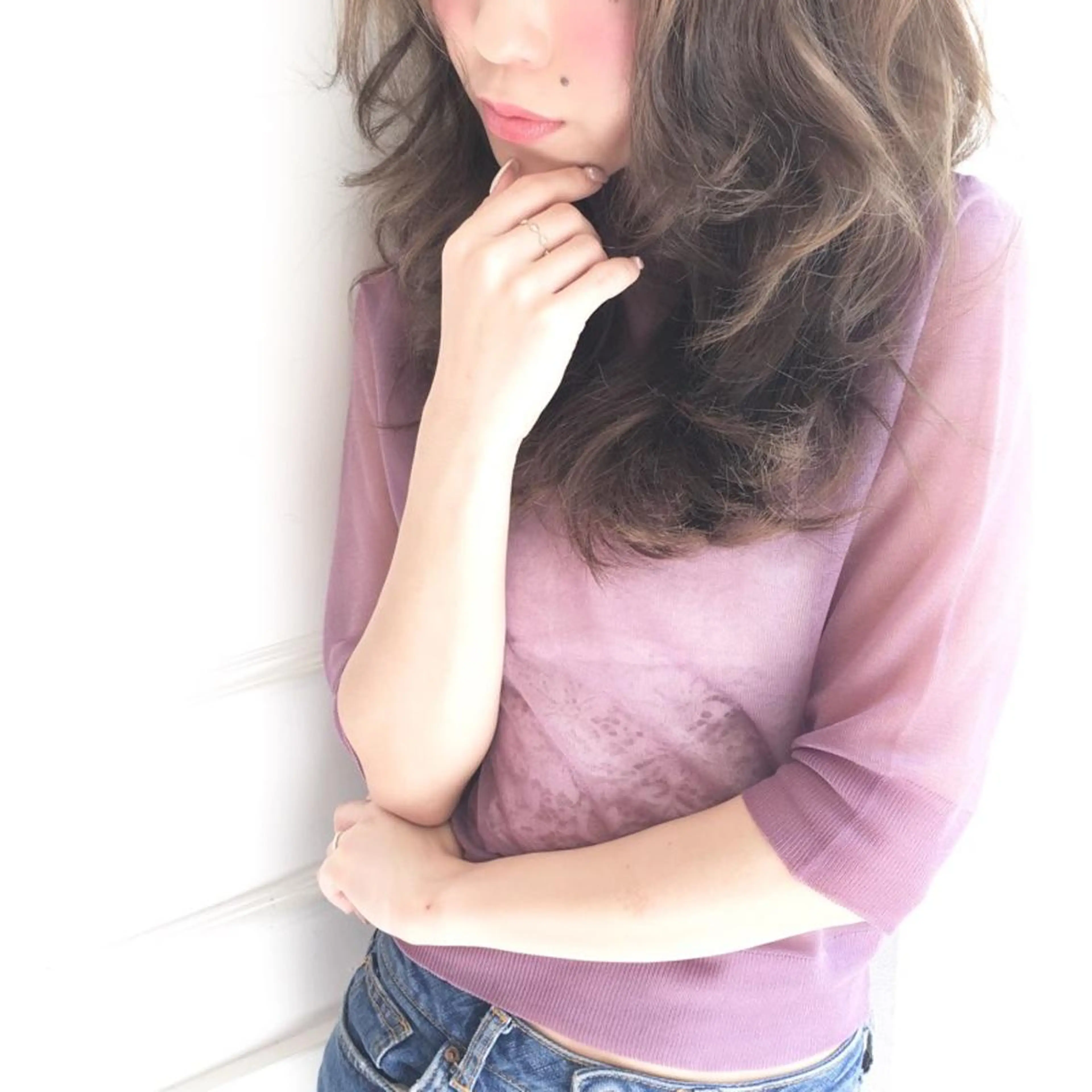 ロング カラー パーマ ヘアアレンジ ◆感動口コミ/最小顔 理論カット◆森口 峻のヘアスタイル