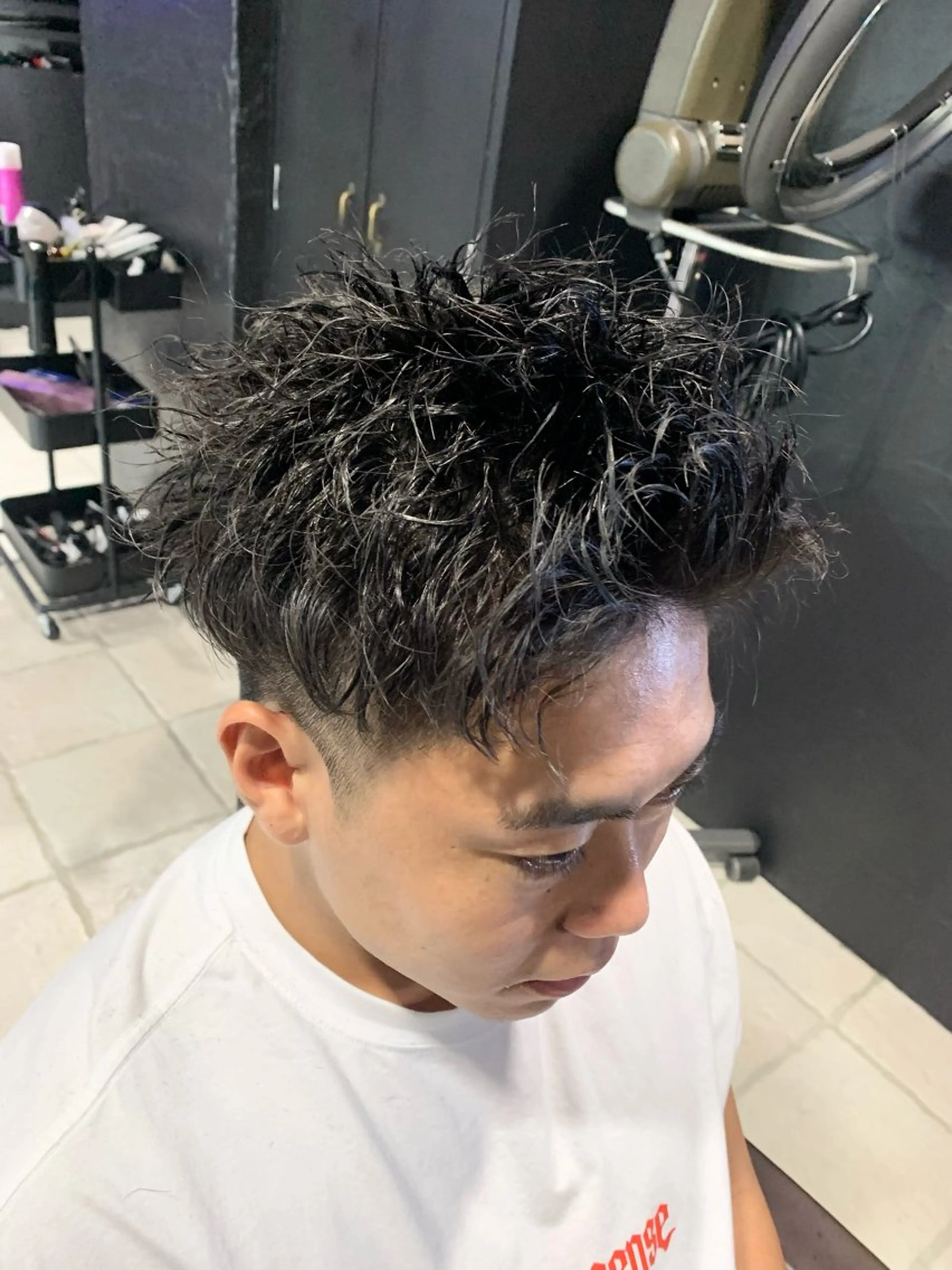 ショート メンズ スパイキーショート ショートヘア メンズパーマ/難波/ 心斎橋　室園亮佑のヘアスタイル