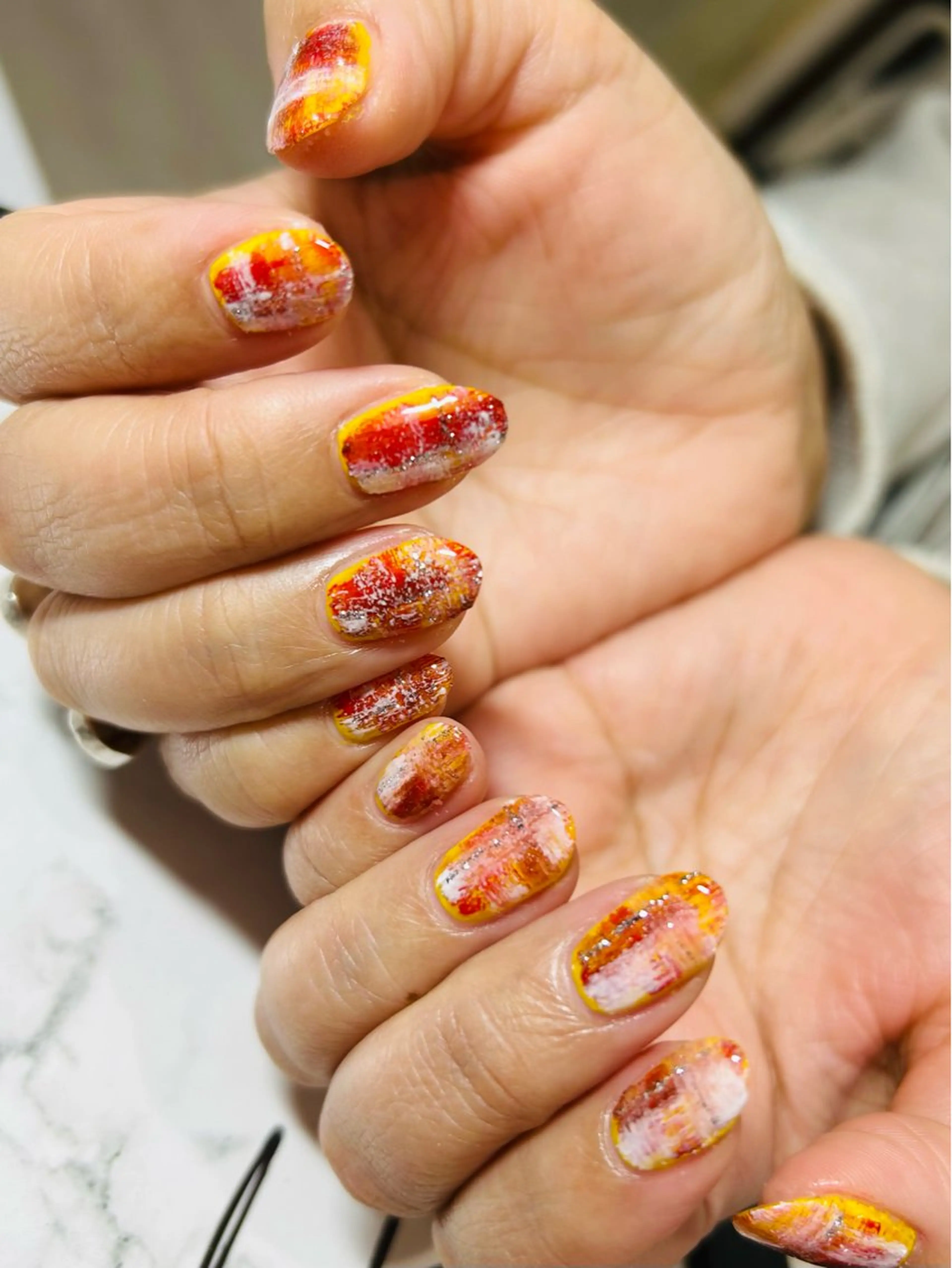 ネイル フラッシュネイル フットネイル フレンチネイル ラメ(グリッター) ラメグラデーション Ｈ3（エイチスリー）所属・H3 hitoのネイルデザイン