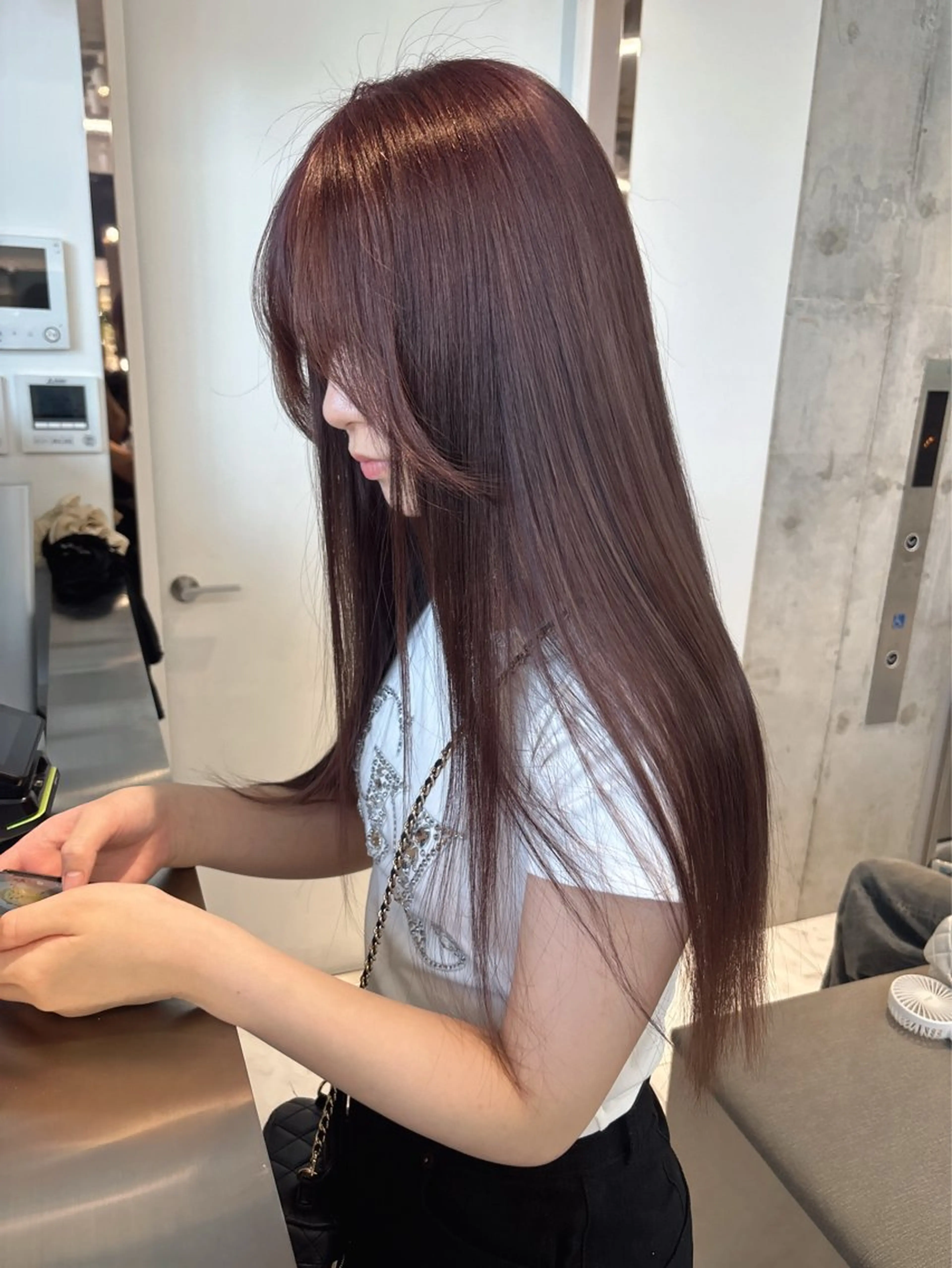 ミディアム カラー ブリーチ ボブ 韓国風ヘア レイヤーカット トリートメント ヘアカラー rina／ベージュ ワンホン/韓国ヘアのヘアスタイル