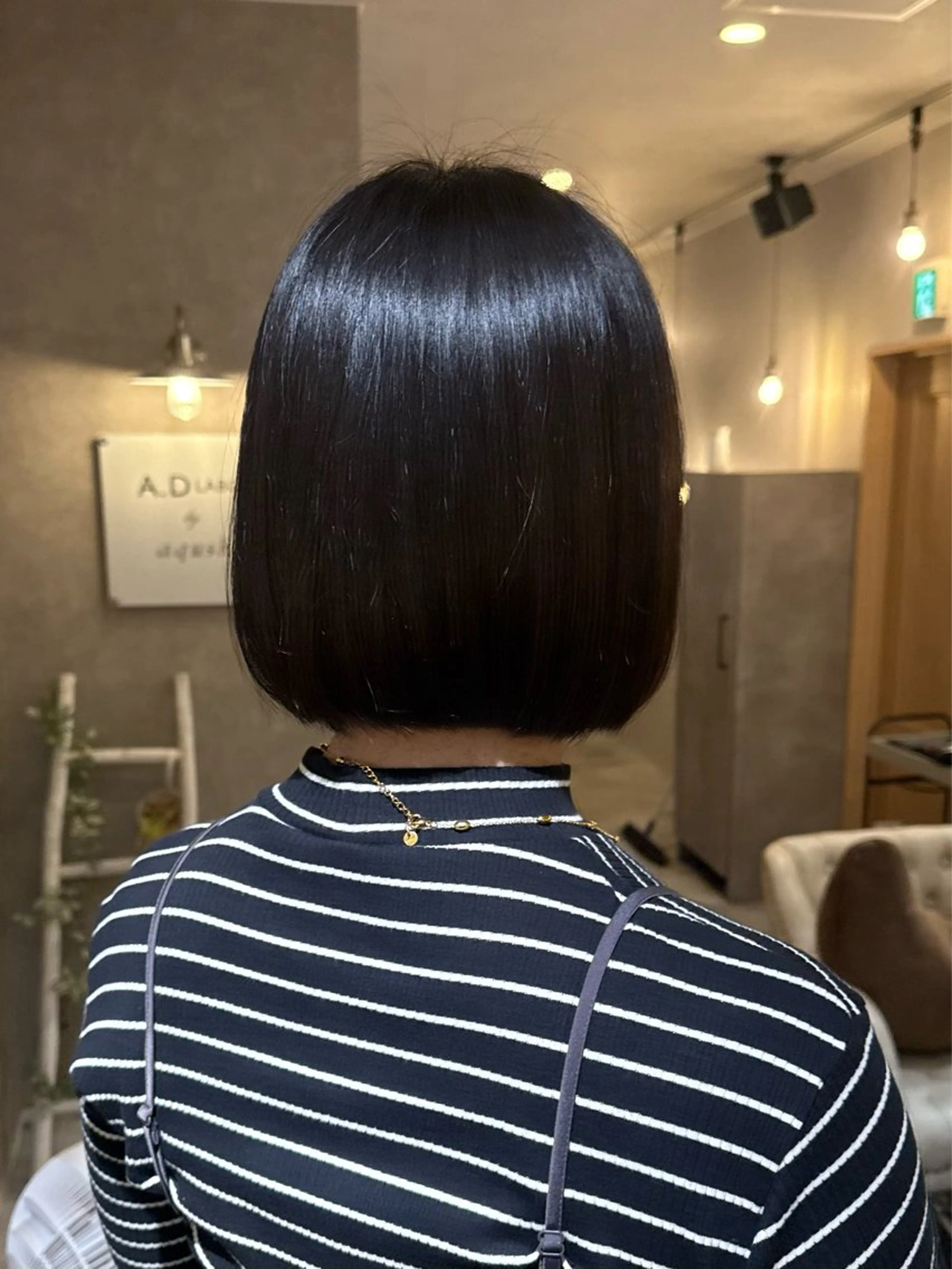 ショート ボブ 縮毛矯正 aqush所属・豊田市/小笠原 蒼のヘアスタイル