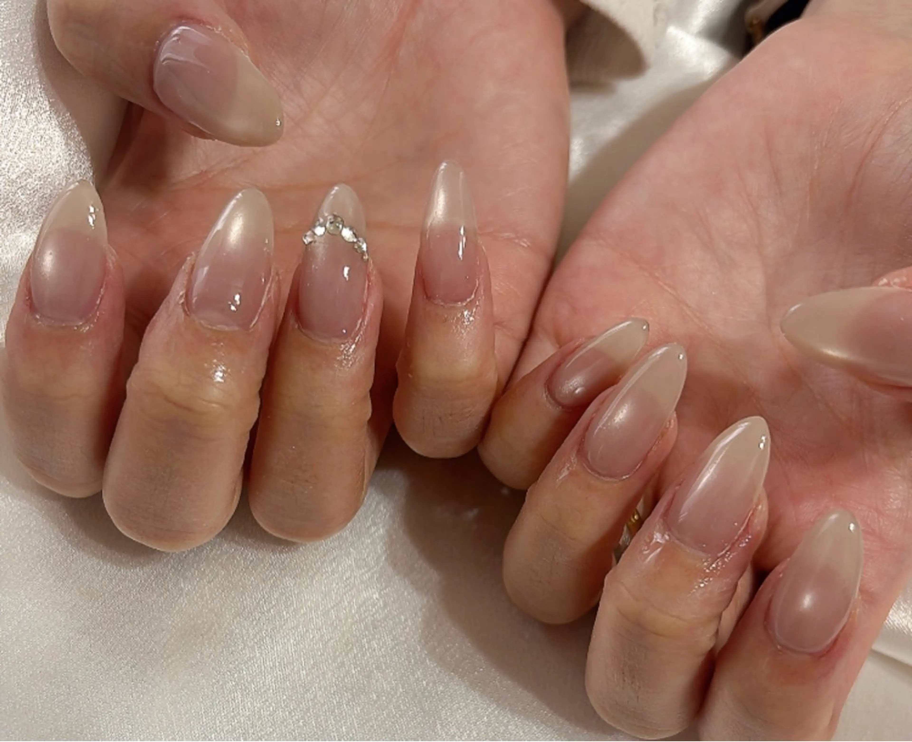 ネイル オーロラネイル 桜ネイル フラワーネイル フットネイル フレンチネイル ハンドネイル kikinail 溝の口のネイルデザイン