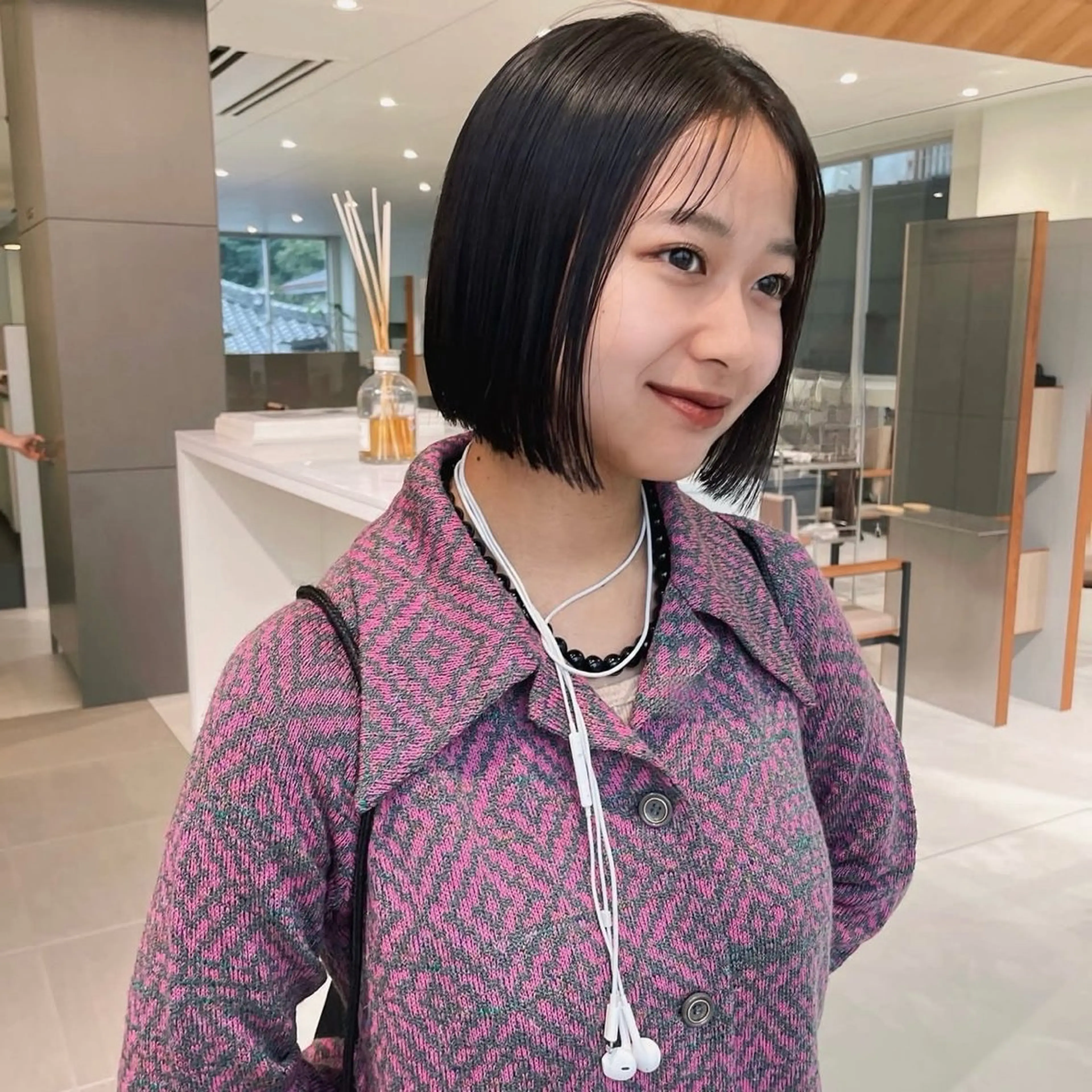 ミディアム カラー 透明感カラー ボブ レイヤーカット/暖色 カラー/mao🎀のヘアスタイル