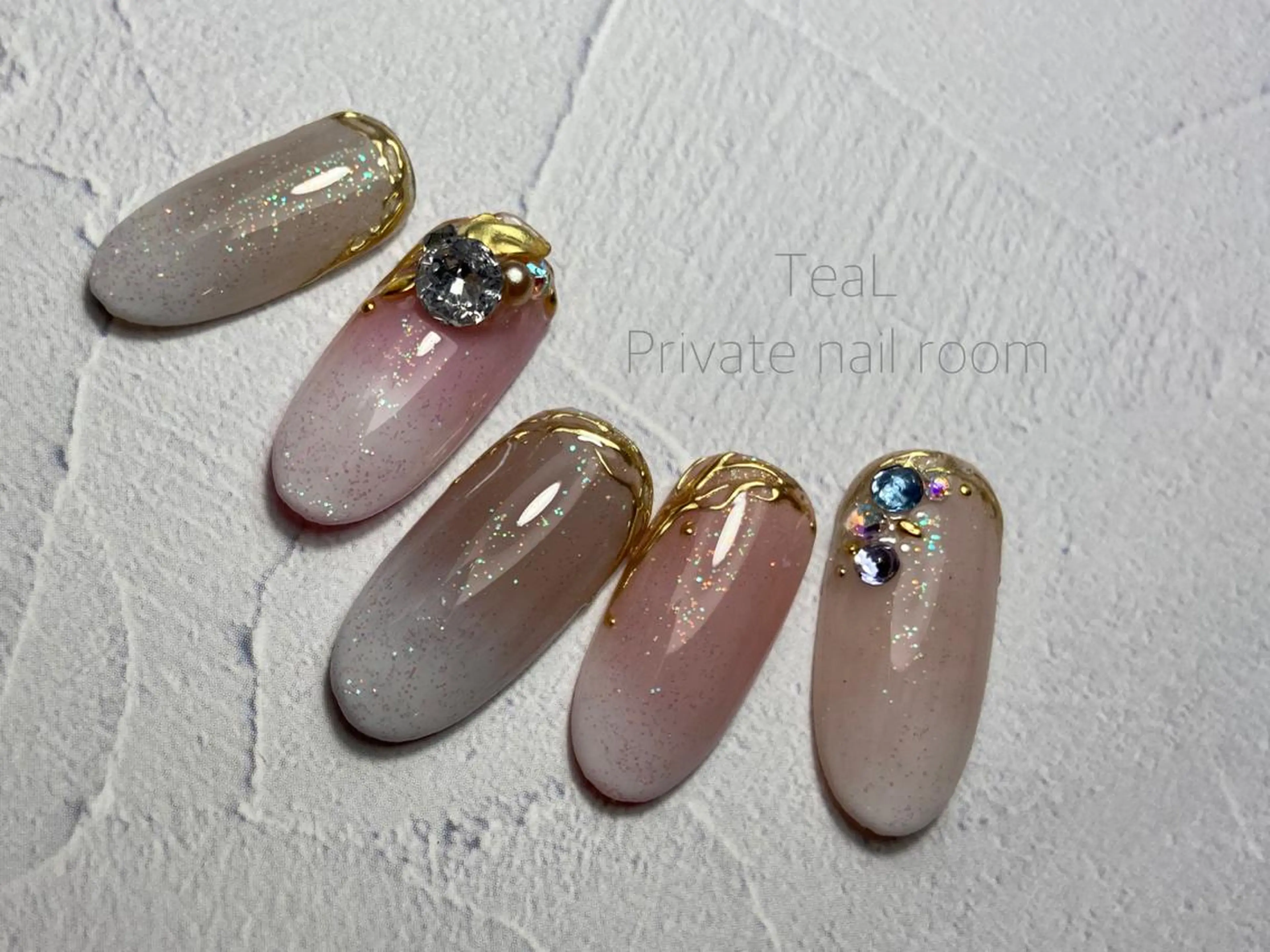 ネイル グラデーション ハンドネイル TeaL nailのネイルデザイン