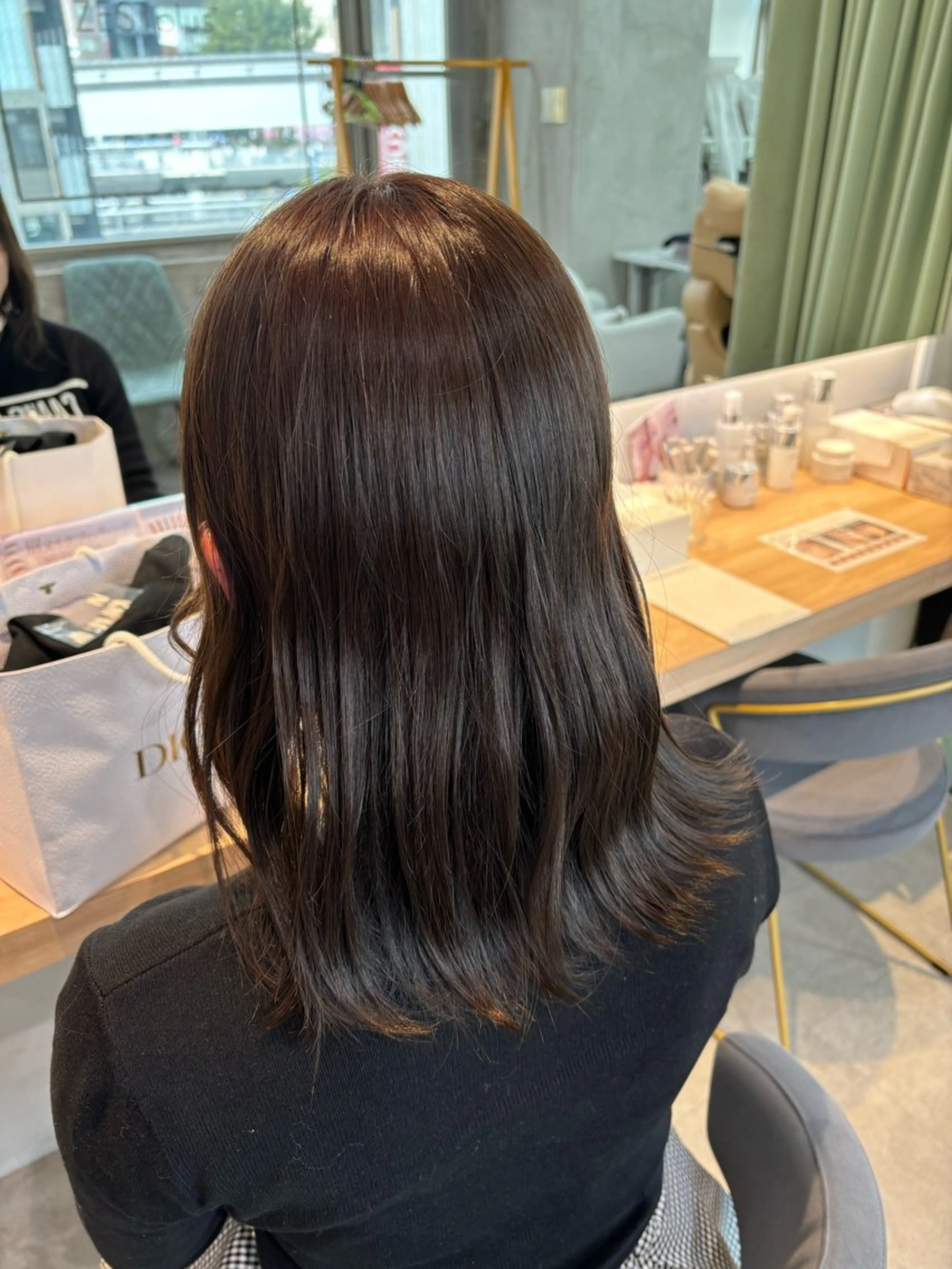 セミロング カラー りあの🎀 /暖色カラー🍒のヘアスタイル