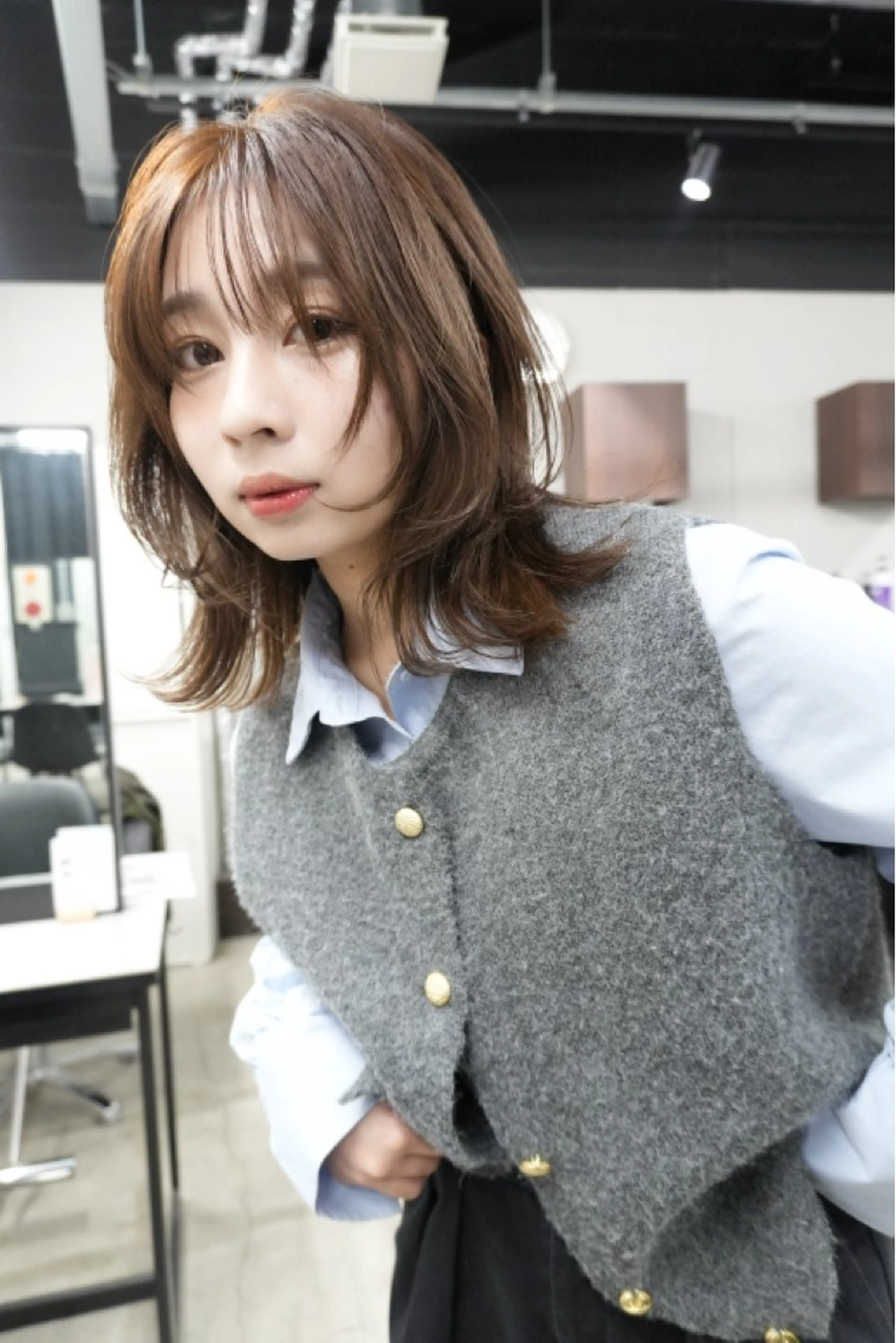 ミディアム カラー カット Pia hair Design Yakuin所属・Pia ツボイ ケイタのヘアスタイル